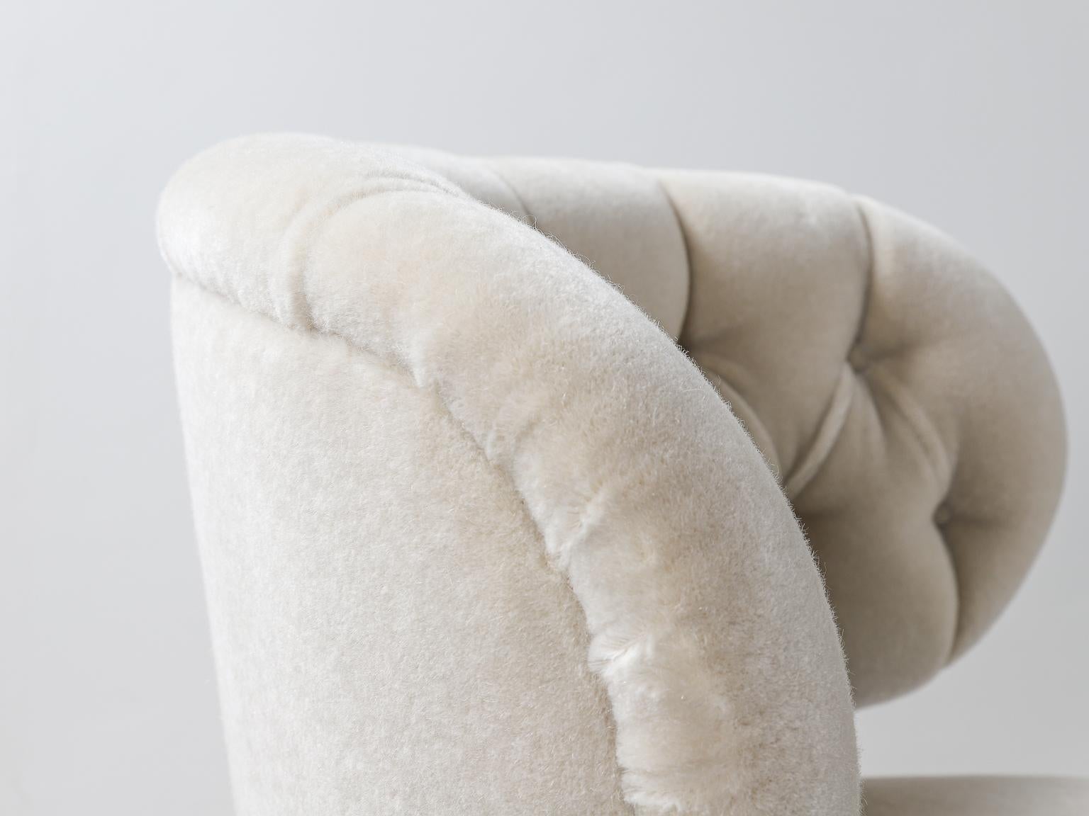 Mid-20th Century Armchair by Otto Schulz 1930s-1940s Upholstered in Bespoke Mohair