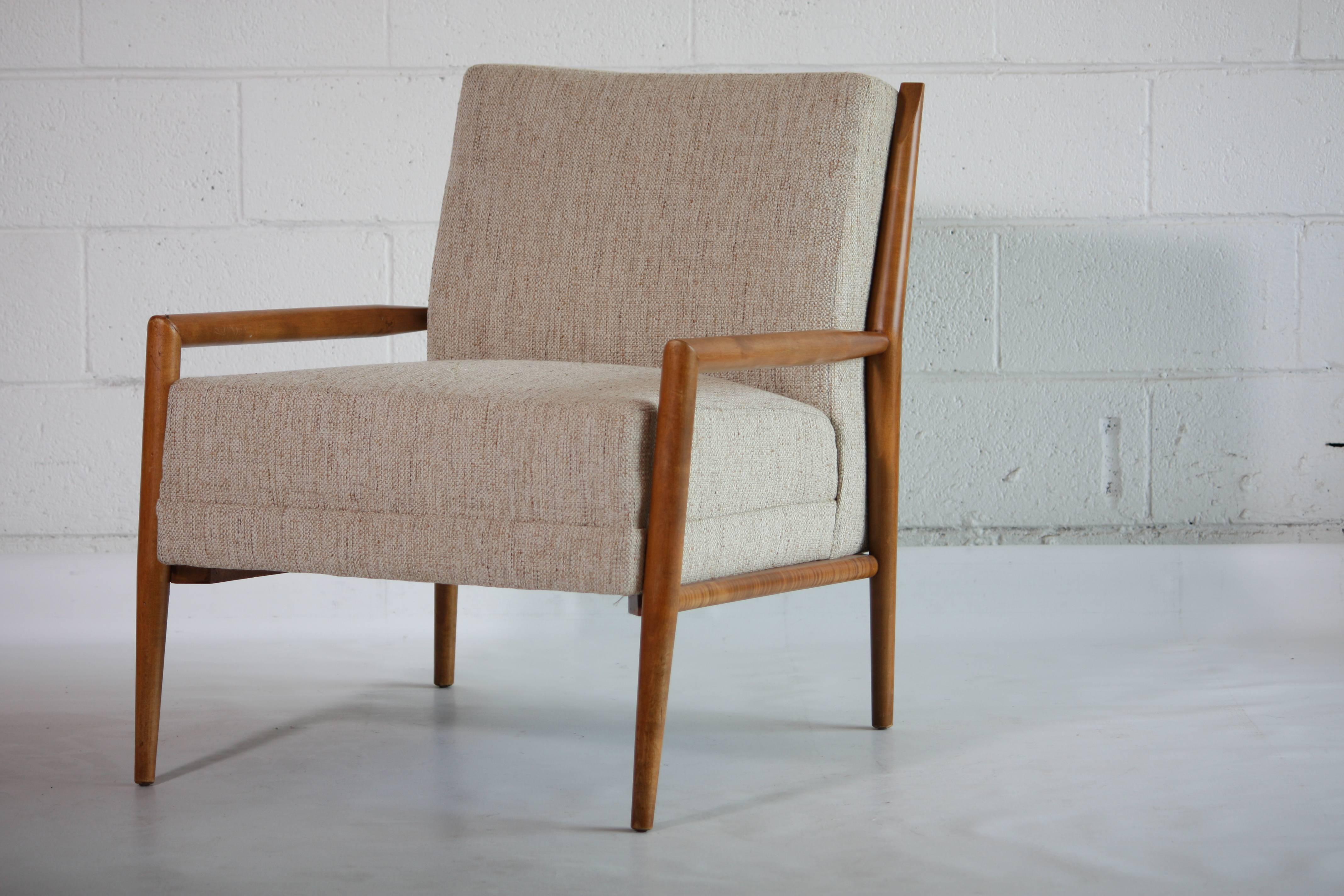 Planner Group lounge chair by Paul McCobb for Winchendon. Pictured with travertine clover leaf side table and vase for scale.