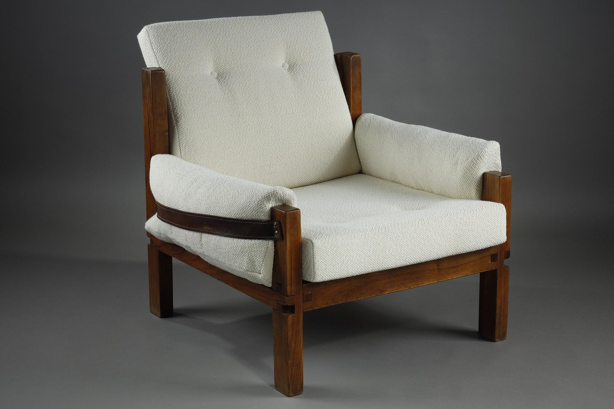 Wood Armchair by Pierre CHAPO from the 1970s, S15 MODEL For Sale