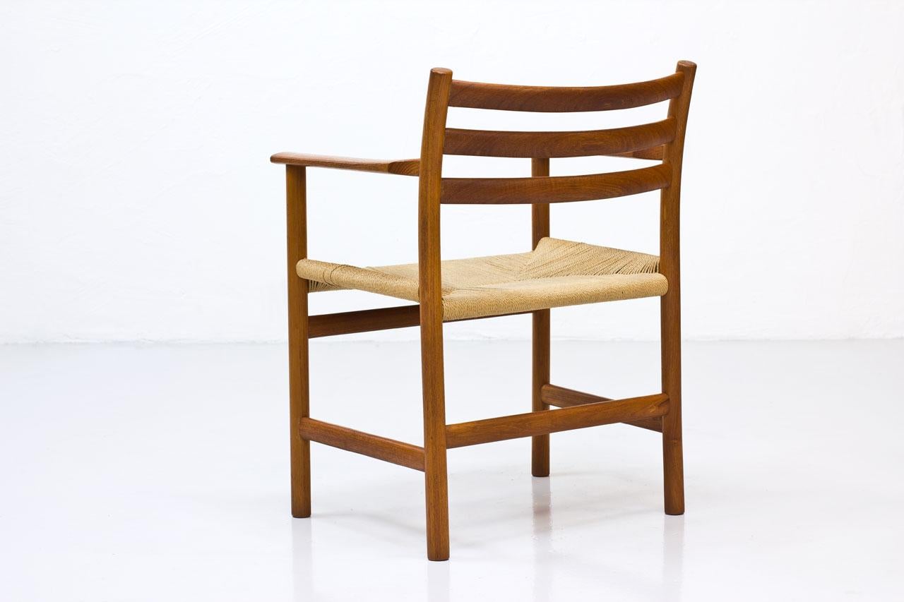 Papercord Armchair by Poul Volther, Denmark, 1950s