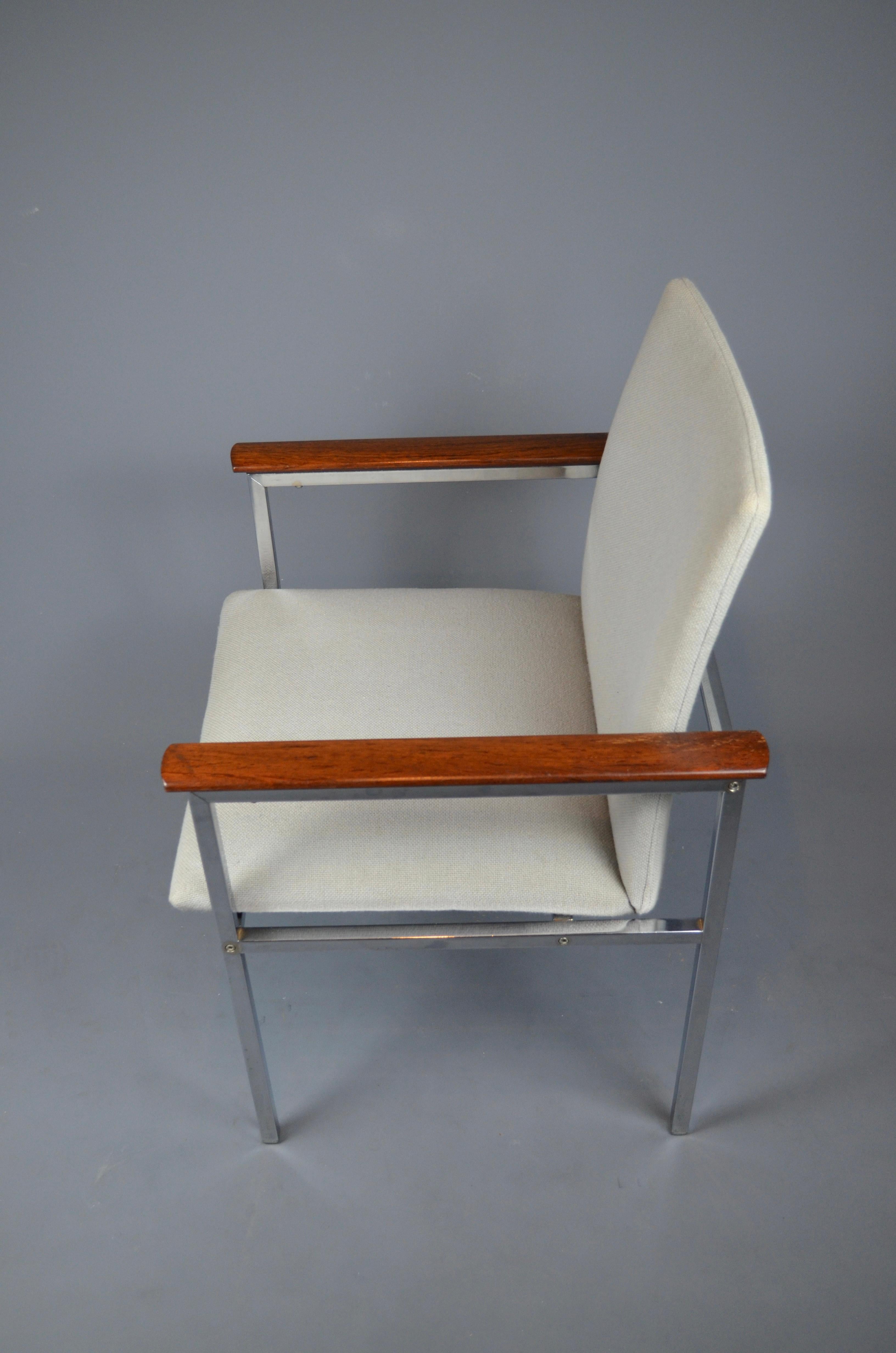 Metal Armchair by Sigvard Bernadotte for France & Søn, Denmark, 1960s For Sale
