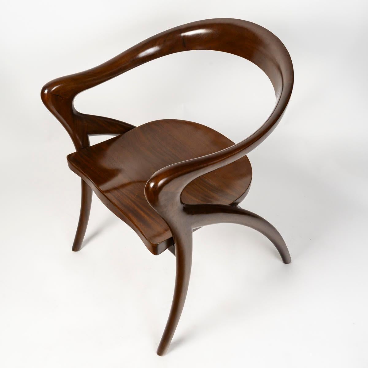 Belgian Armchair by the Artist Olivier Schrijver, 20th Century. For Sale