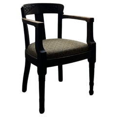 Antique Armchair by Thorvald Bindesbøll in dark stained oak, Denmark 1900.