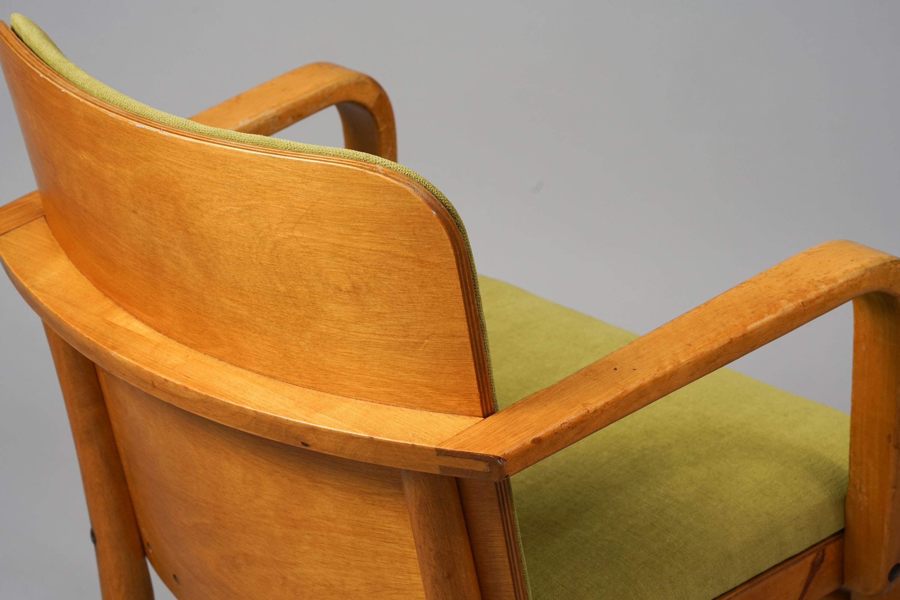 Mid-19th Century Armchair by Werner West for Schauman, 1940s For Sale