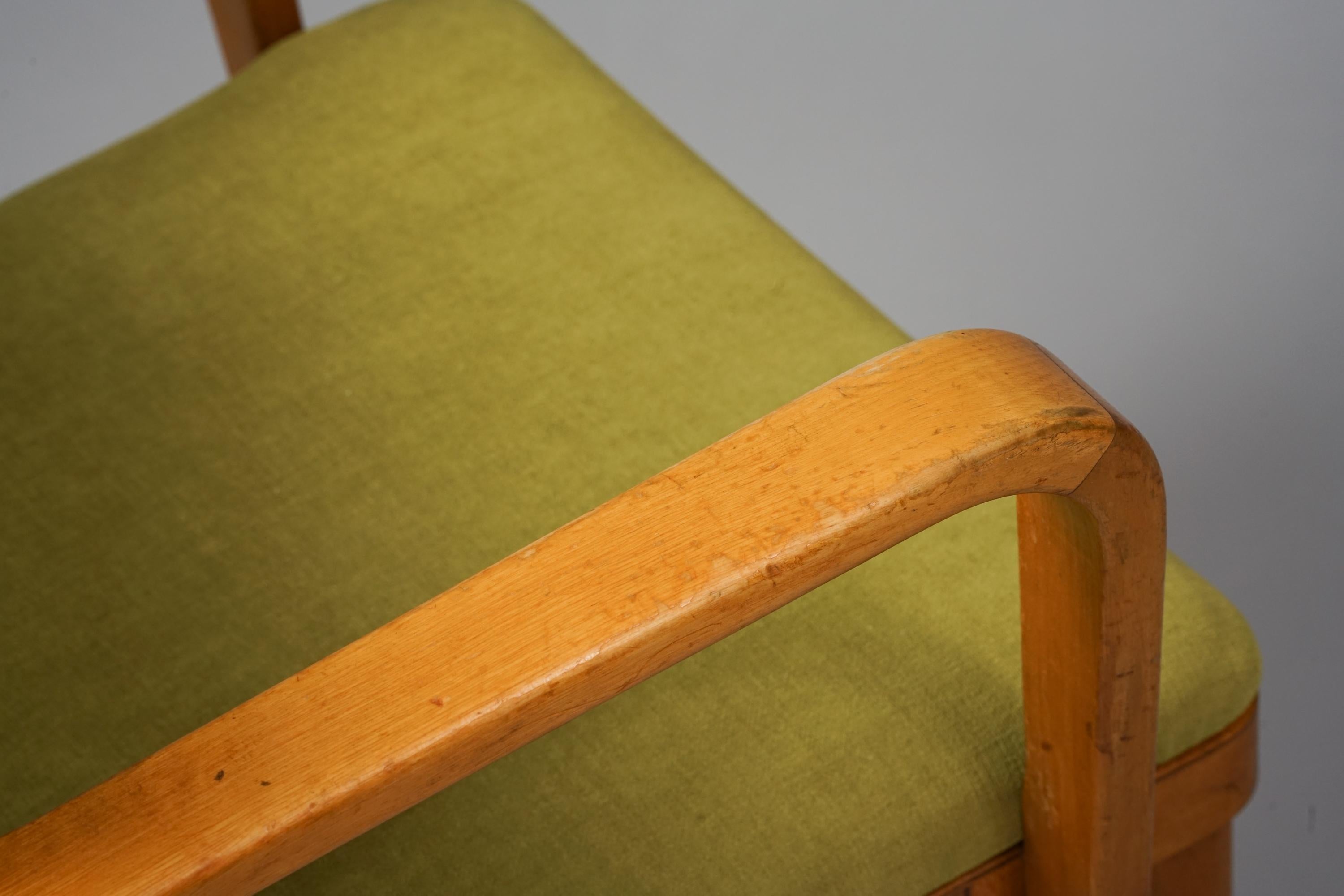 Birch Armchair by Werner West for Schauman, 1940s For Sale