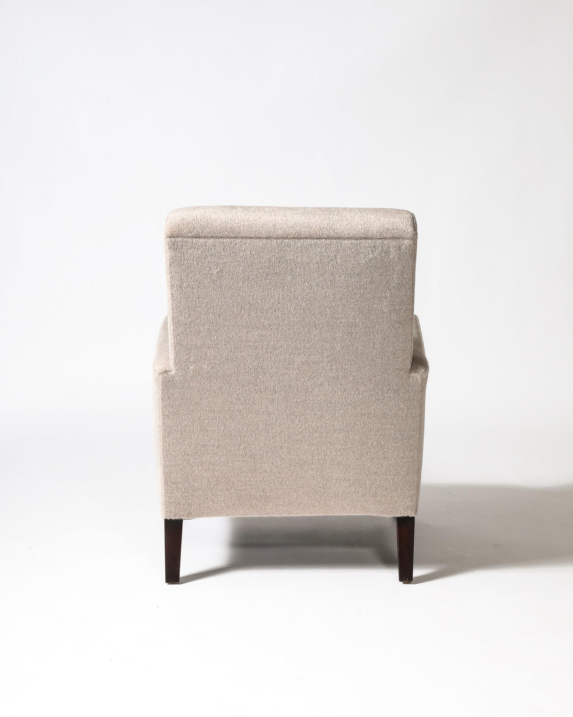 Armchair, c. 1940s Cashmere, Stained Elm Italy, c. 1950 For Sale 1