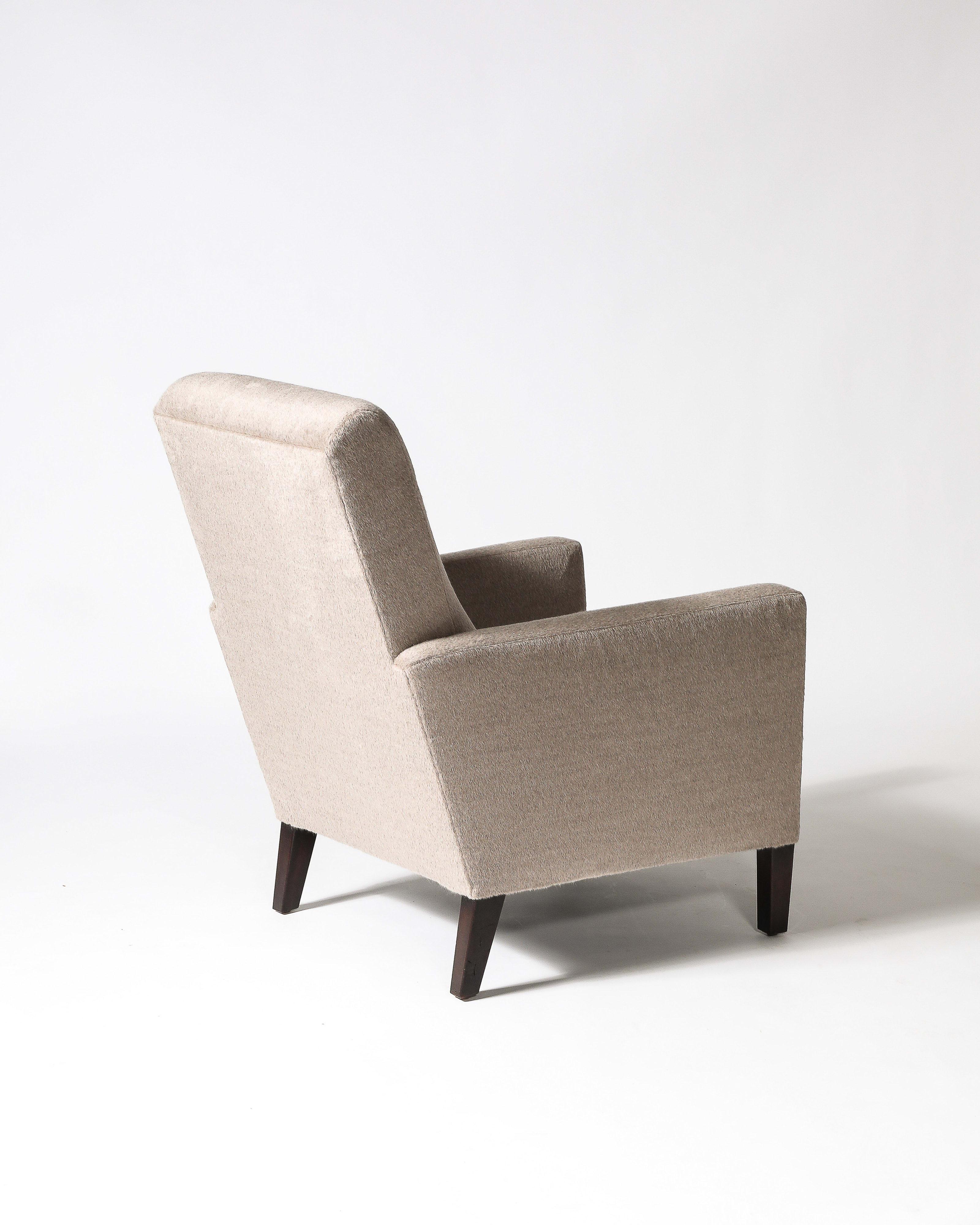 Armchair, c. 1940s Cashmere, Stained Elm Italy, c. 1950 For Sale 2