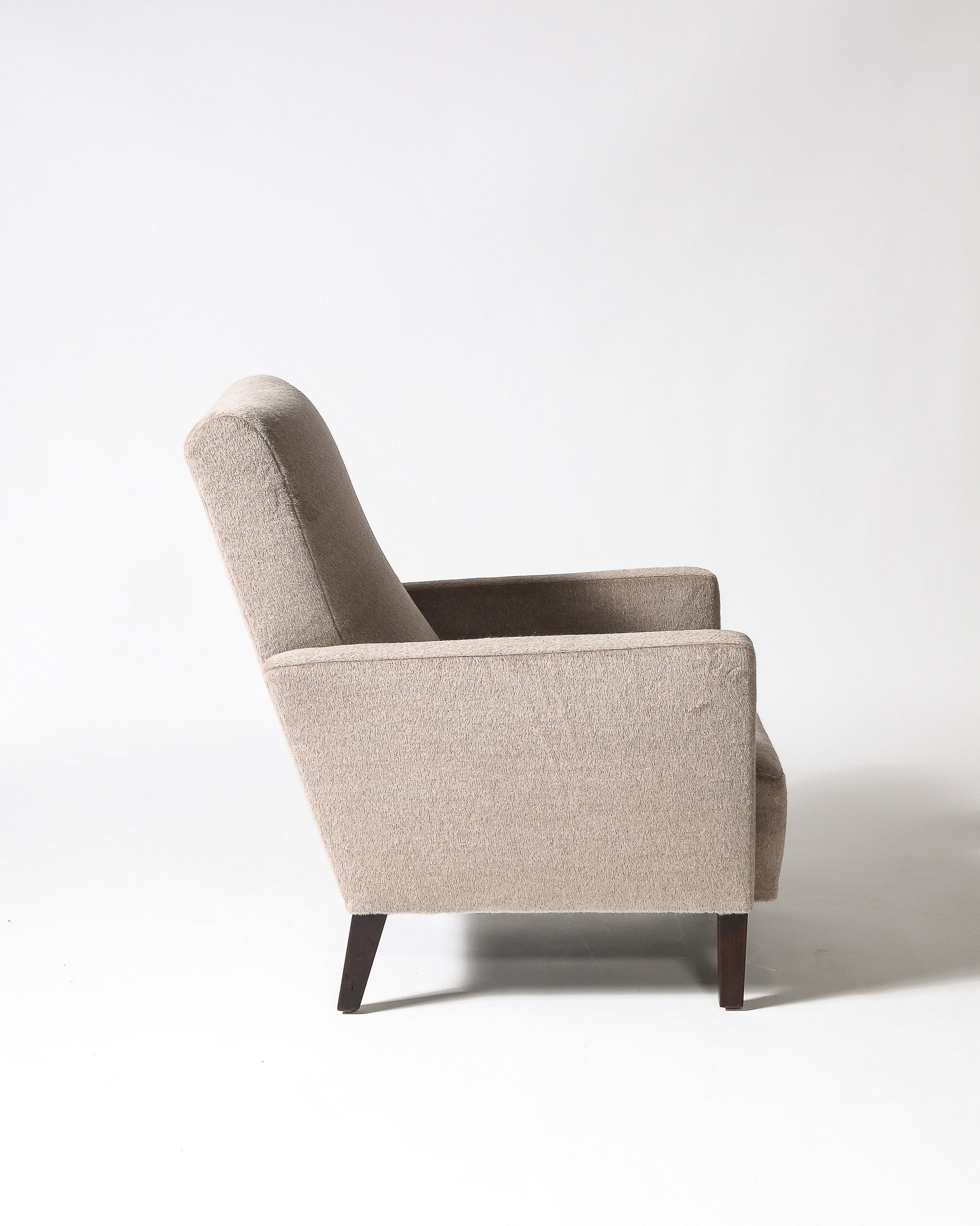 Armchair, c. 1940s Cashmere, Stained Elm Italy, c. 1950 For Sale 3