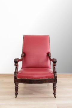 Armchair Carlo X Leather Mohagany