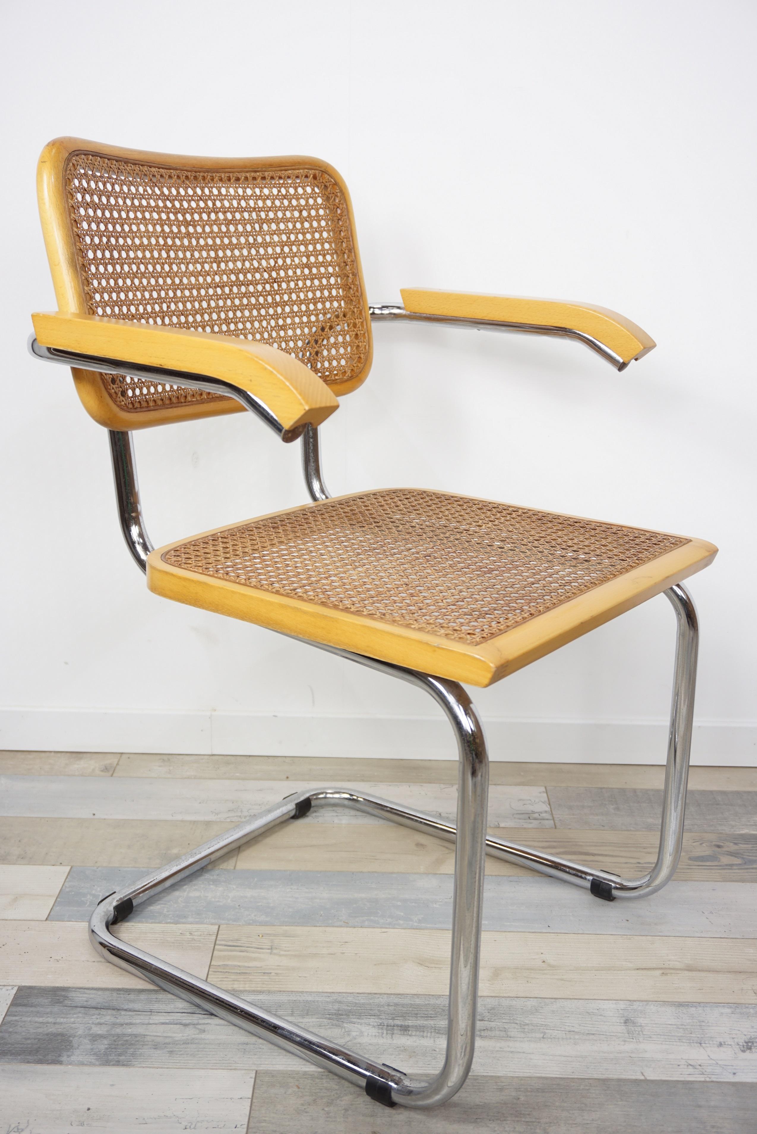 Armchair Cesca B64 Model French Design Marcel Breuer In Excellent Condition In Tourcoing, FR