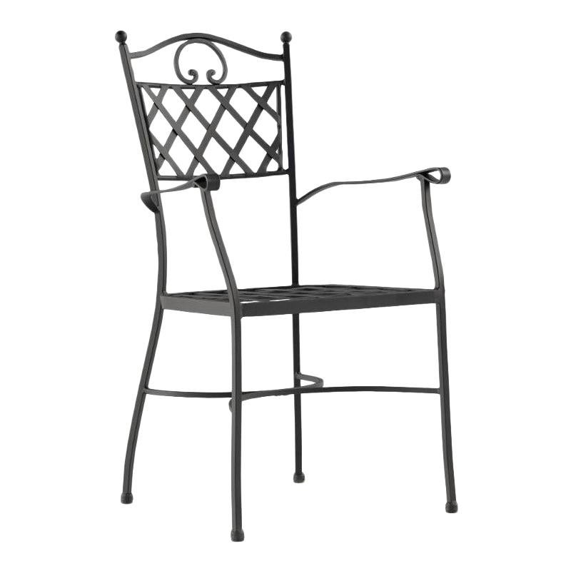 Armchair / Chair in Wrought Iron, Garden Furniture, Indoor and Outdoor