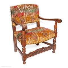 Armchair Child Sample Oak Baroque Jacobean Revival Crown Antiquarian