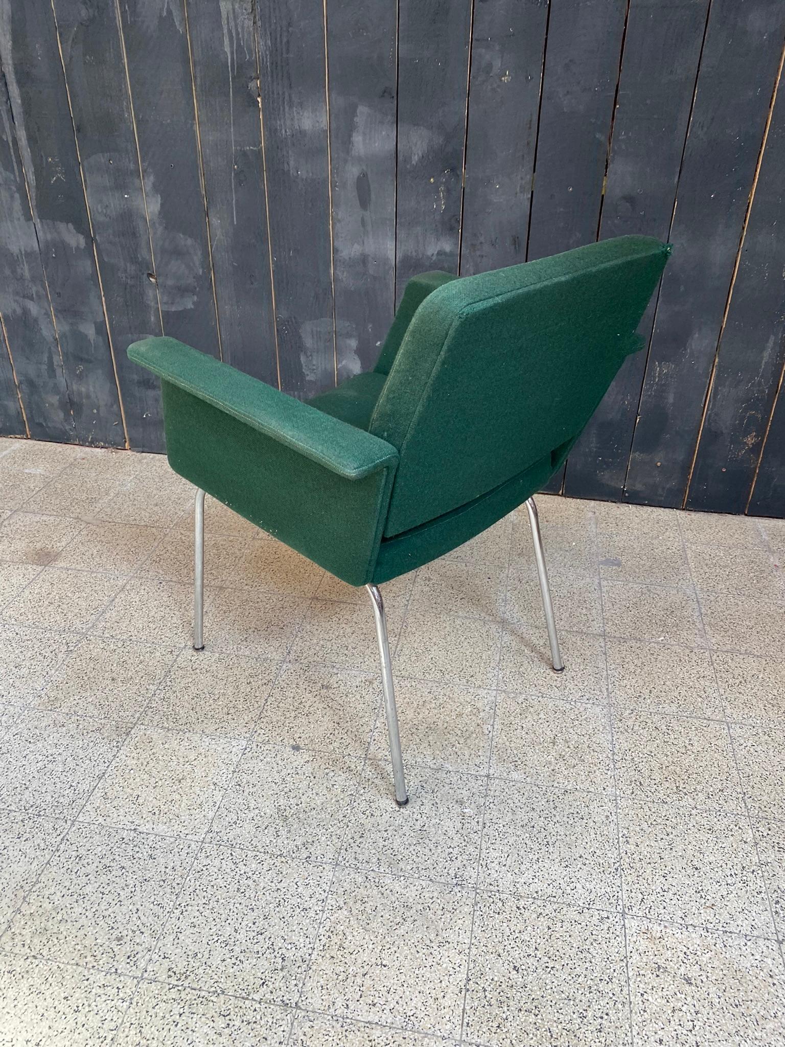 Armchair circa 1960 Attributed to Steiner In Fair Condition For Sale In Saint-Ouen, FR