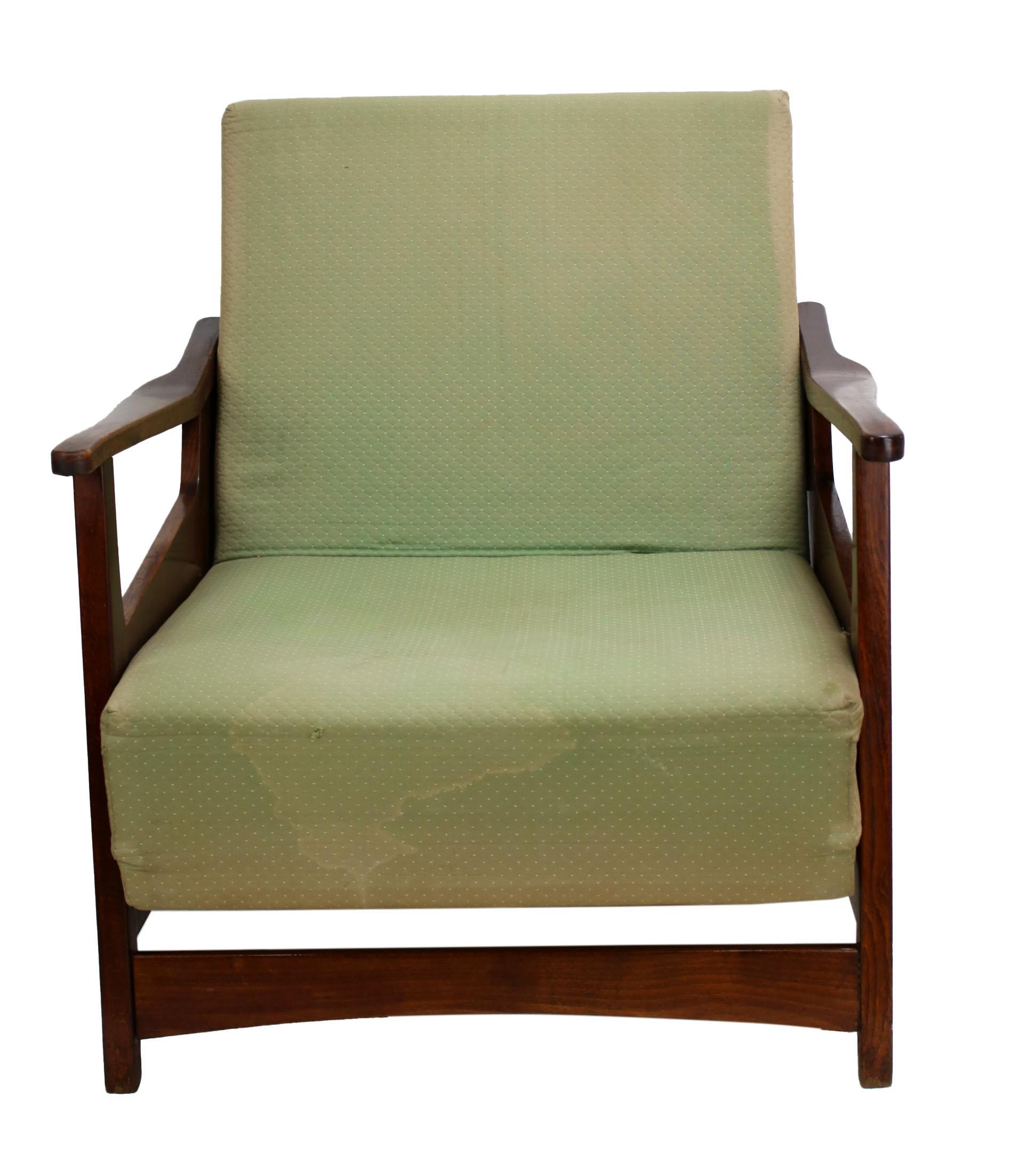 Mid-Century Modern Armchair, Convertible, Mid 20th Century For Sale