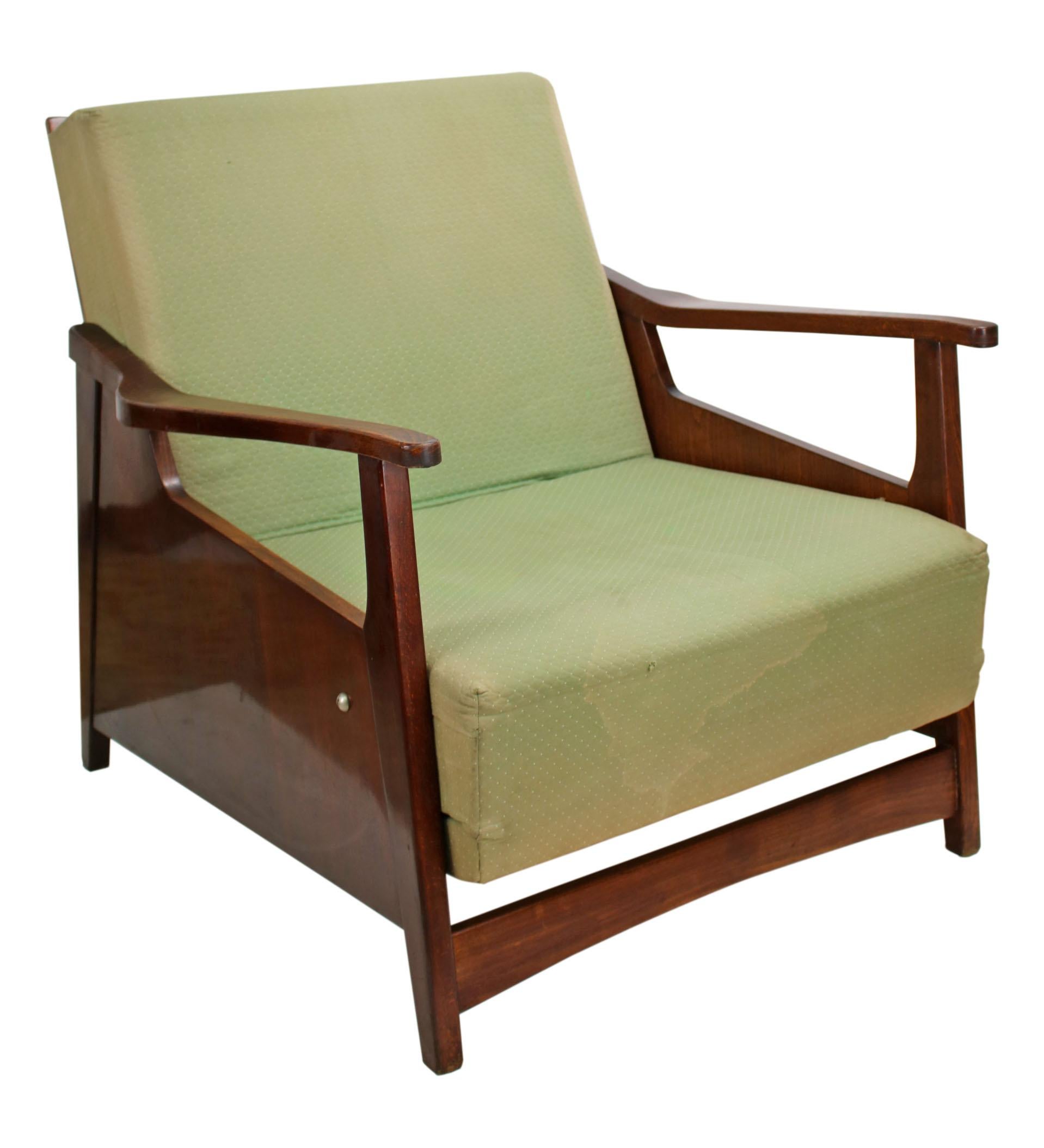 Armchair, Convertible, Mid 20th Century For Sale