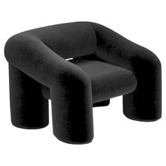 Sillón Cuby de tela negra by Alter Ego Studio