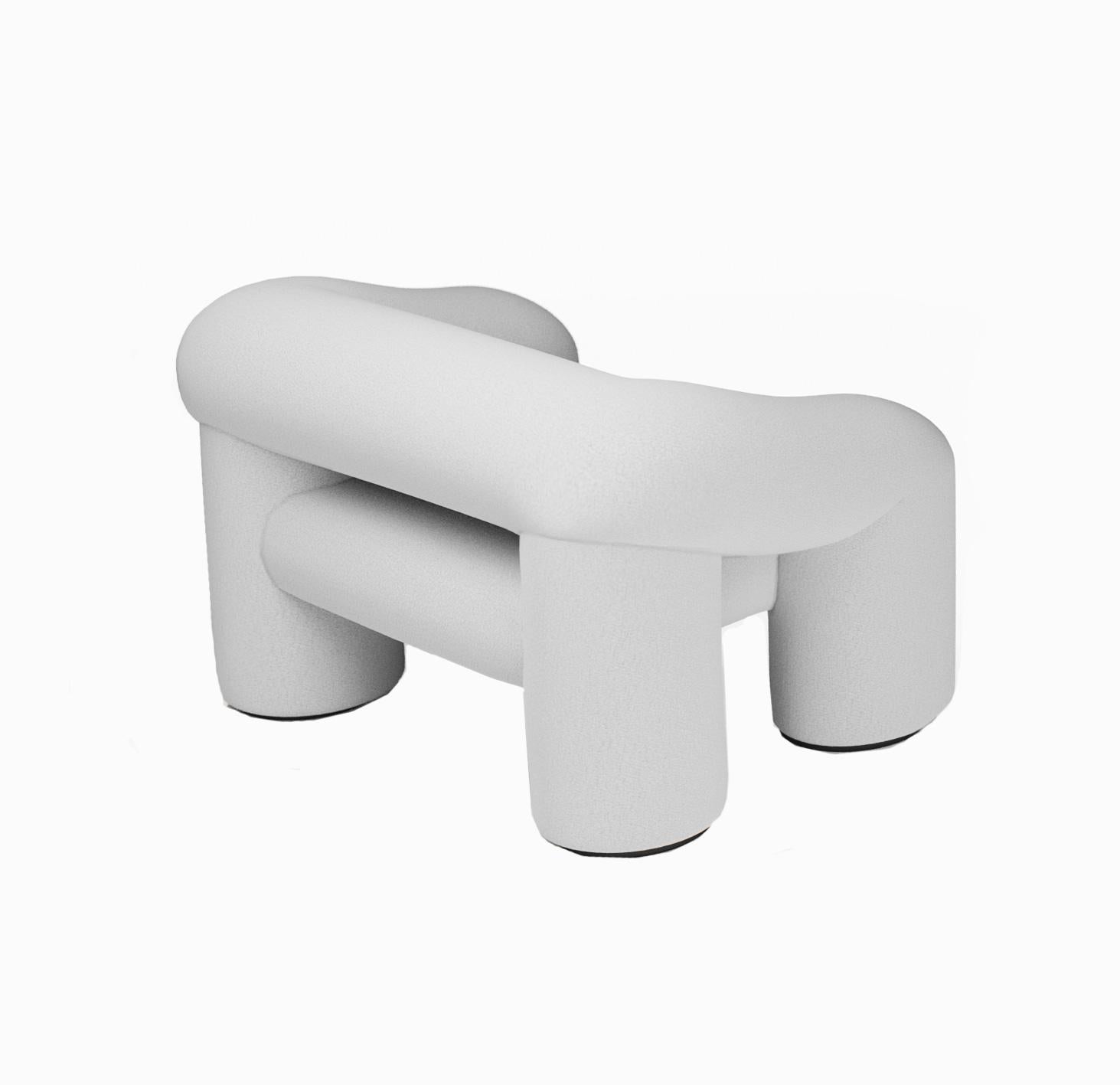 Sessel Cuby aus grau-blauem Stoff von Alter Ego Studio (Portugiesisch) im Angebot