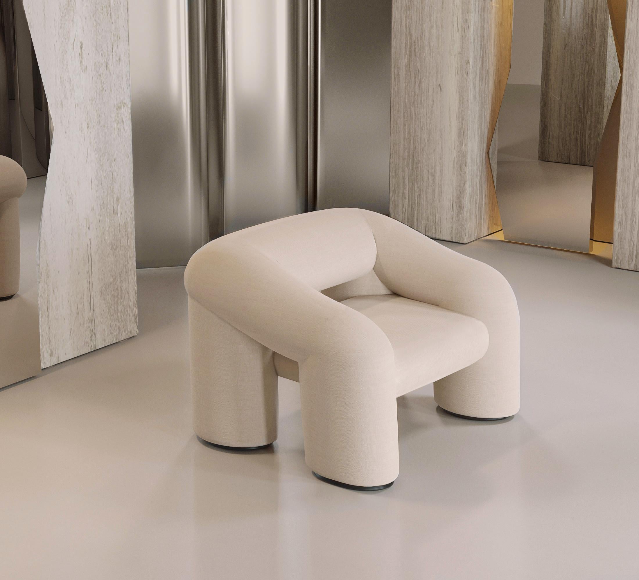 Sessel Cuby aus grau-blauem Stoff von Alter Ego Studio im Zustand „Neu“ im Angebot in Castelo da Maia, 11