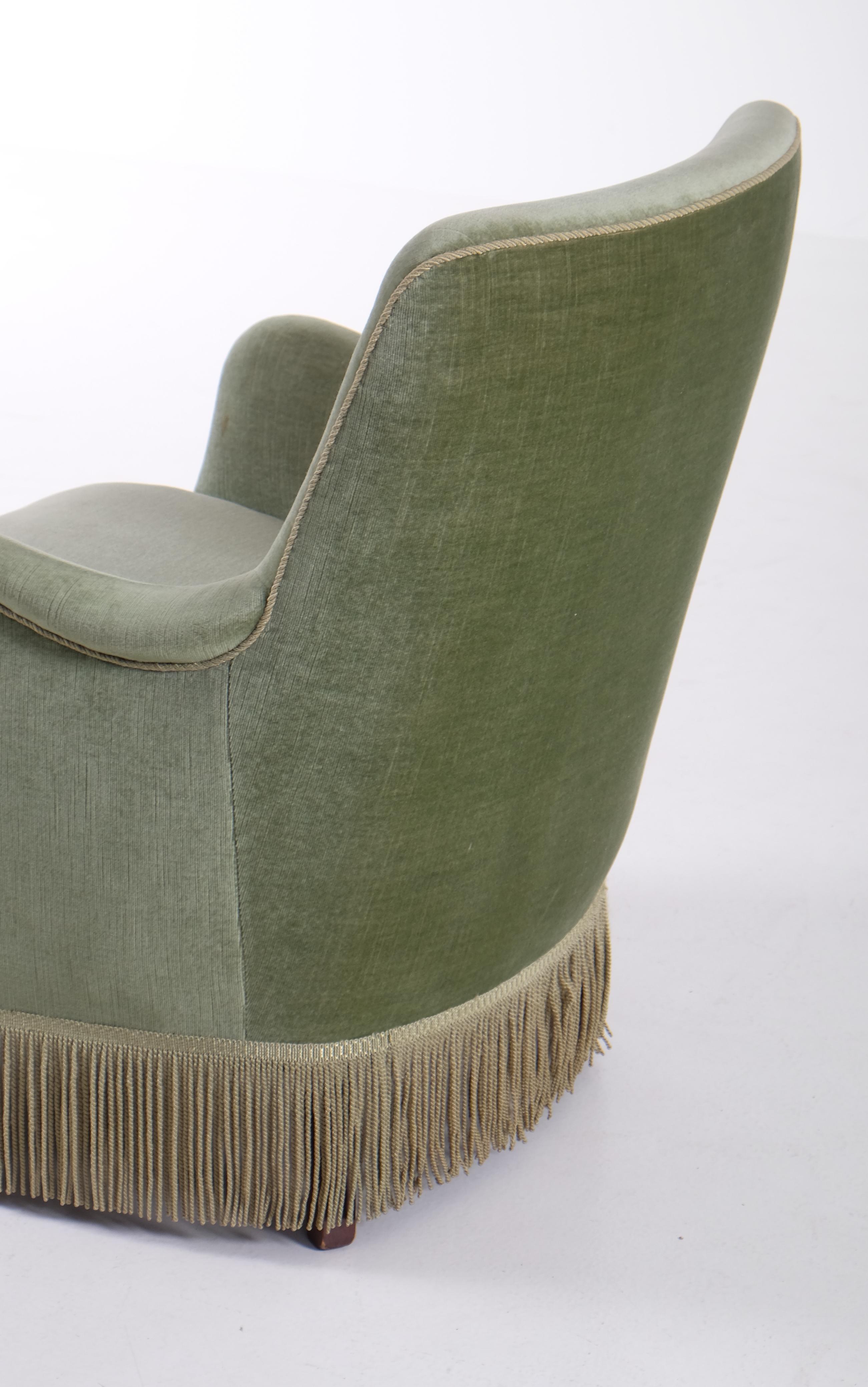 Velvet Armchair, Denmark, 1960s