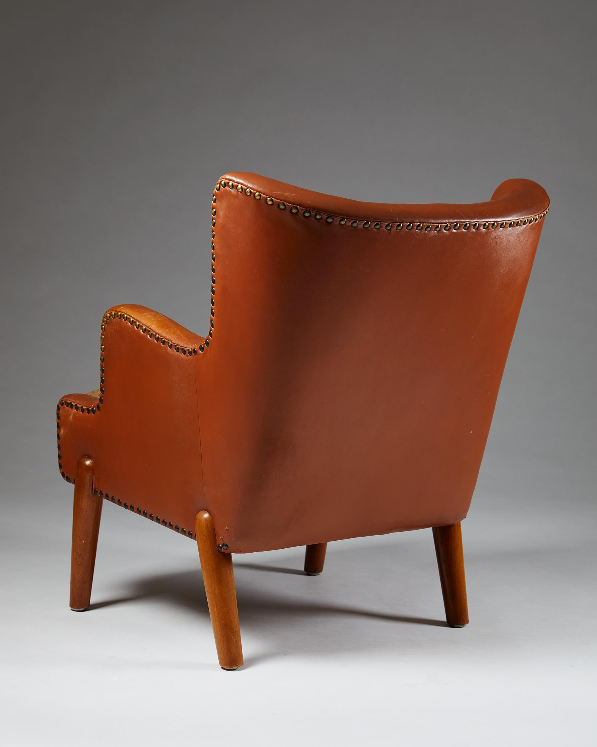 Armchair Designed by Eva and Nils Koppel, Denmark, 1950s In Good Condition In Stockholm, SE