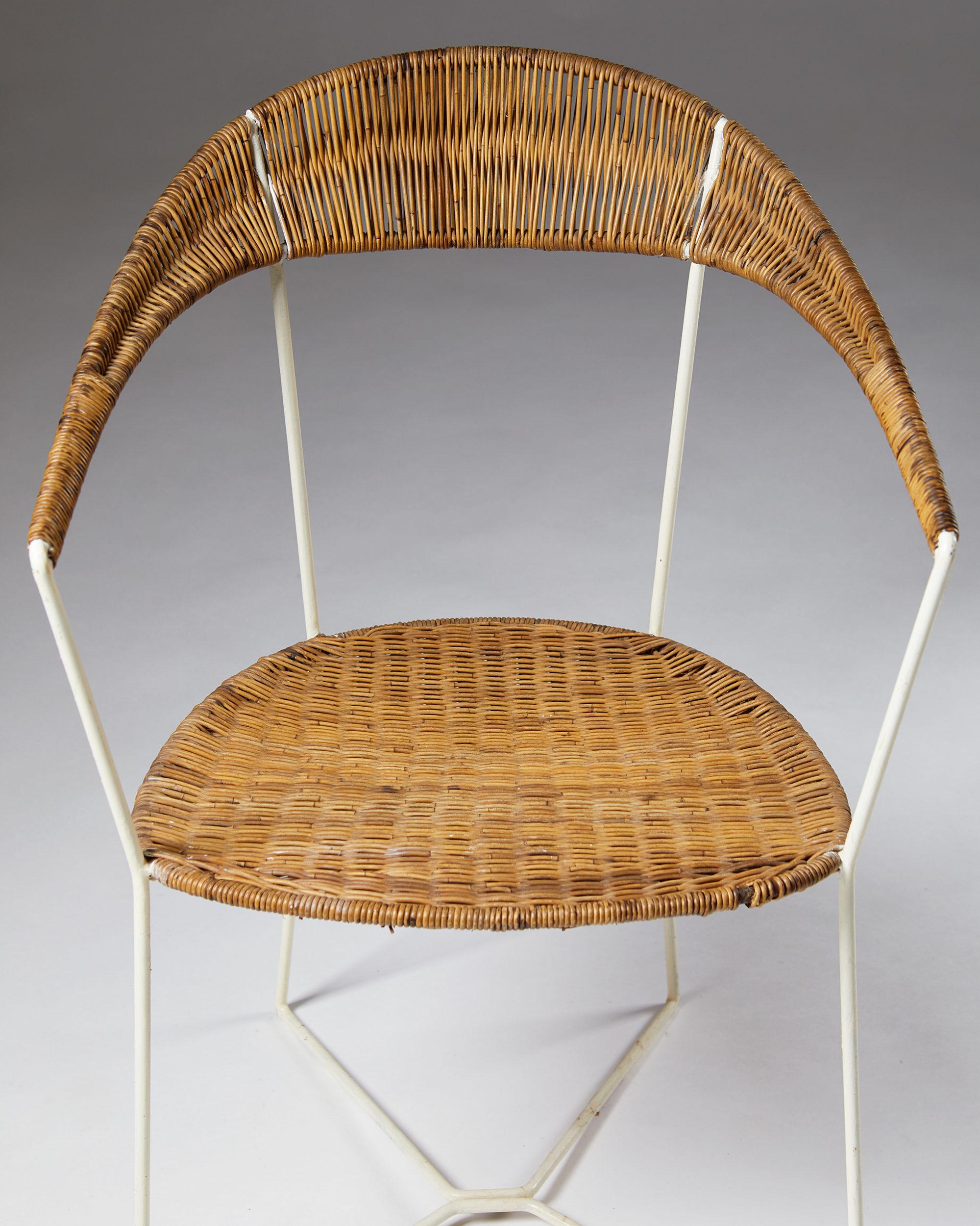 Hand-Woven Armchair designed by Ivar Callmander, Sweden, 1920s