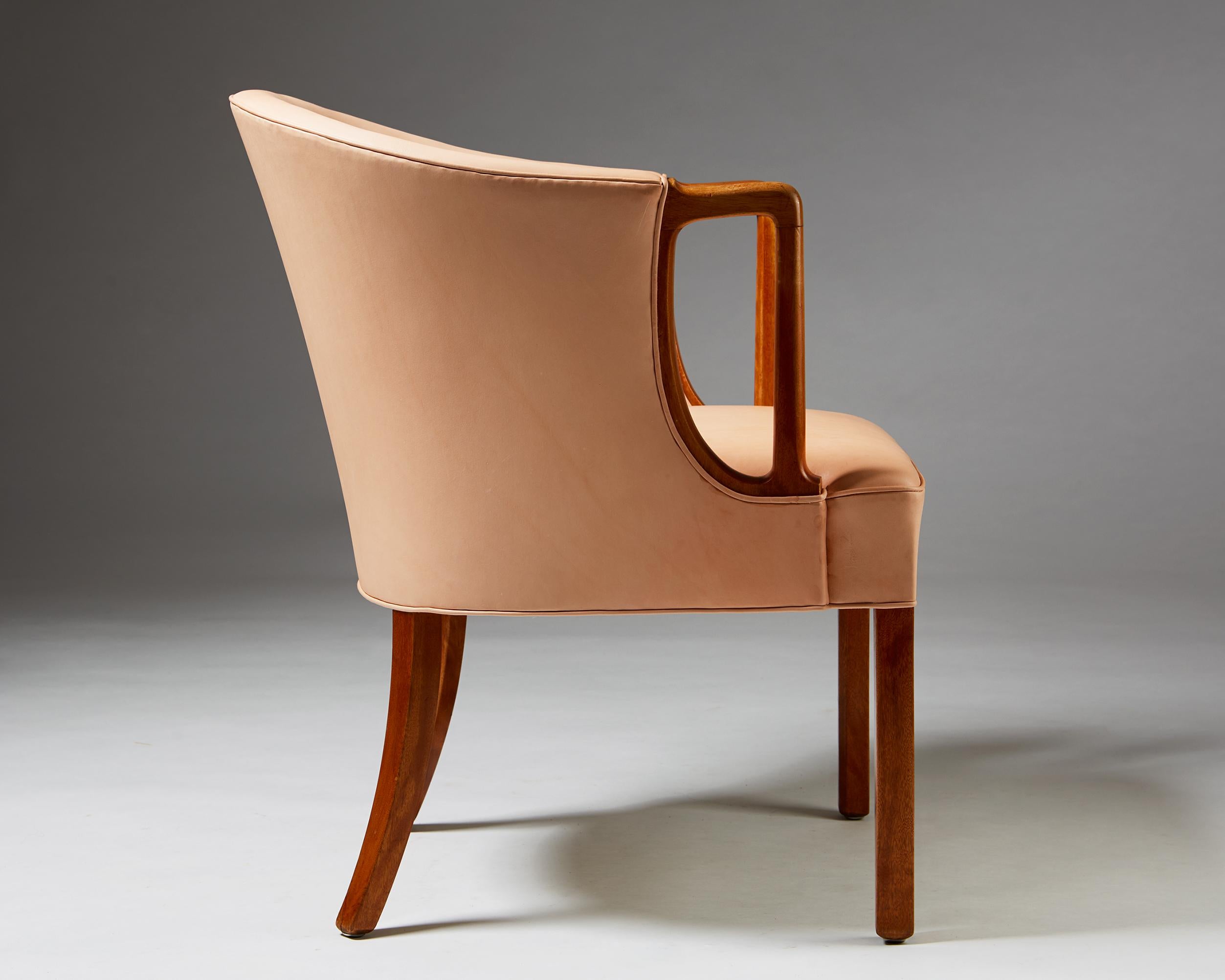 Armchair Designed by Jacob Kjaer, Denmark, 1950s In Excellent Condition In Stockholm, SE