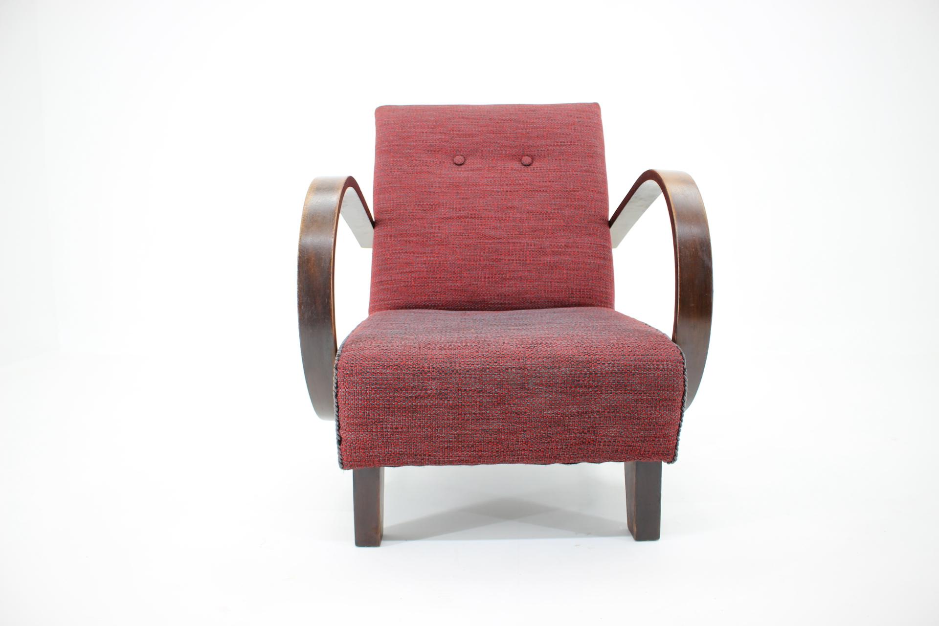 Mid-Century Modern Armchair Designed by Jindrich Halabala, 1950s For Sale