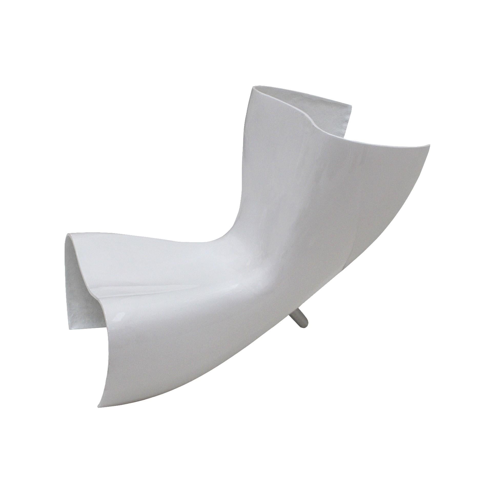 Silla moderna de fieltro blanco diseñada por Marc Newson, Italia, años 90 en Bueno estado para la venta en Madrid, ES