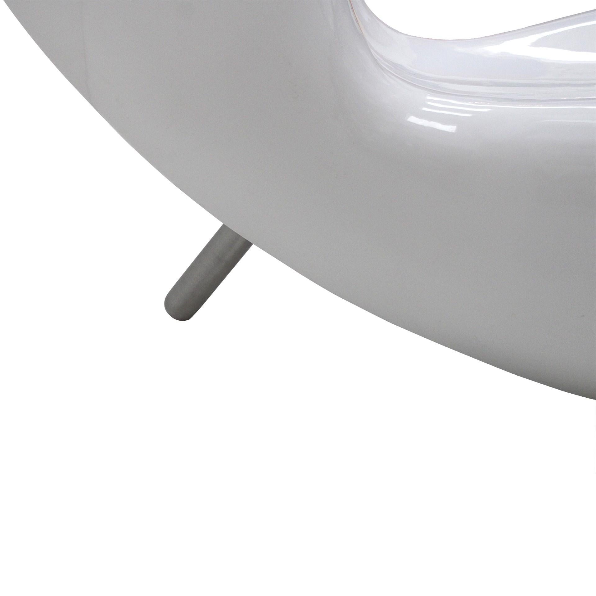 Silla moderna de fieltro blanco diseñada por Marc Newson, Italia, años 90 siglo XX en venta