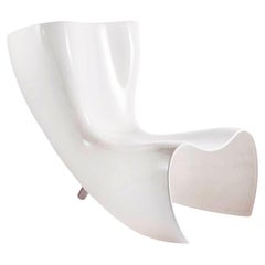 Modern White Felt Chair Designed By Marc Newson, Italy 90s