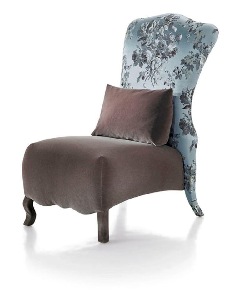 Other Armchair Down Feaher Backrest Leather or Fabric Upholstered Legs For Sale