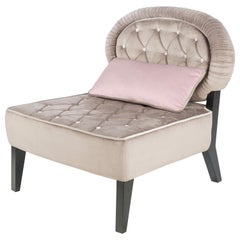 Armchair Elizabeth, Capitonné, Customizable, Italy