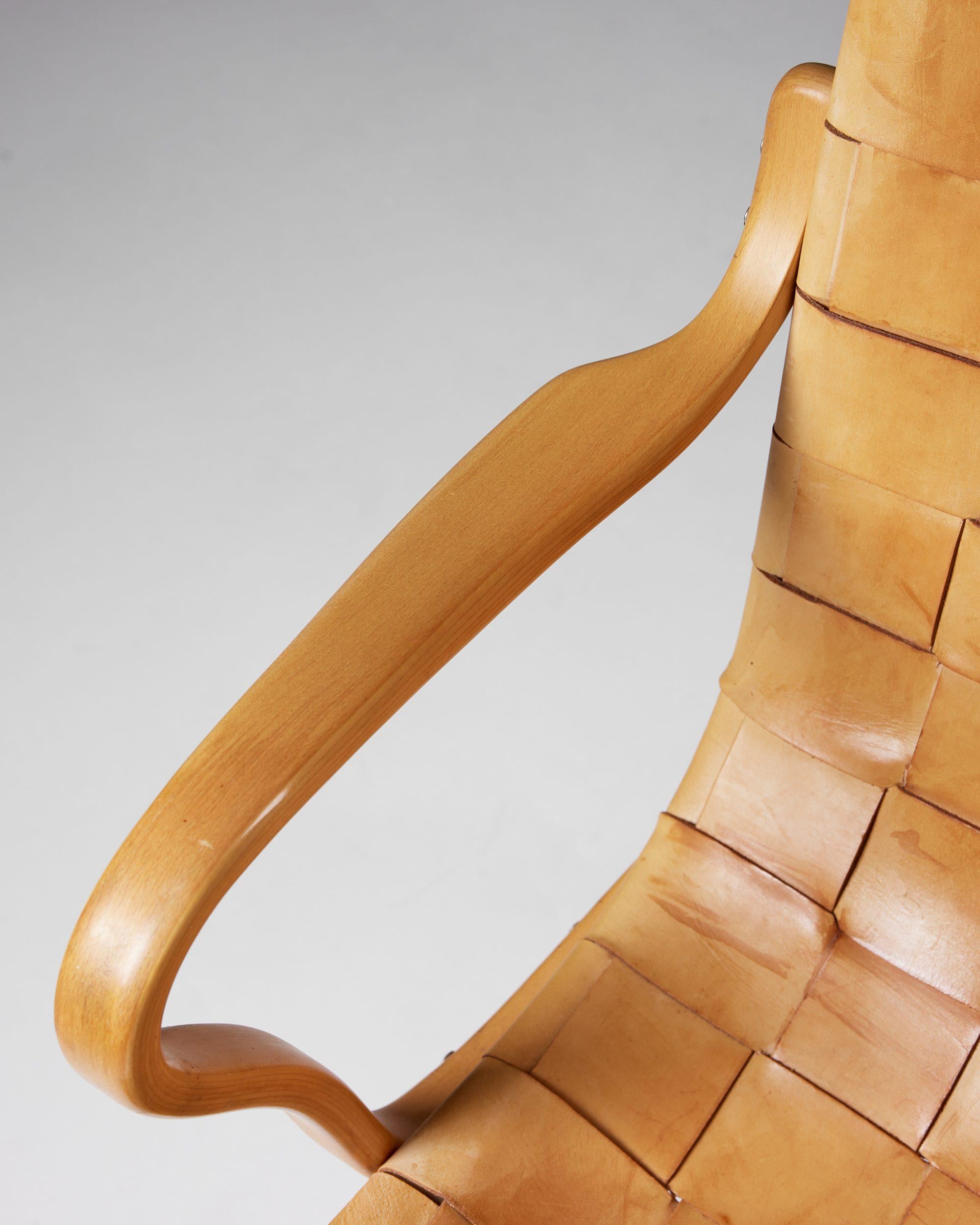 Fauteuil 'Eva High' Design/One par Bruno Mathsson pour Karl Mathsson, Suède, 1960 en vente 1