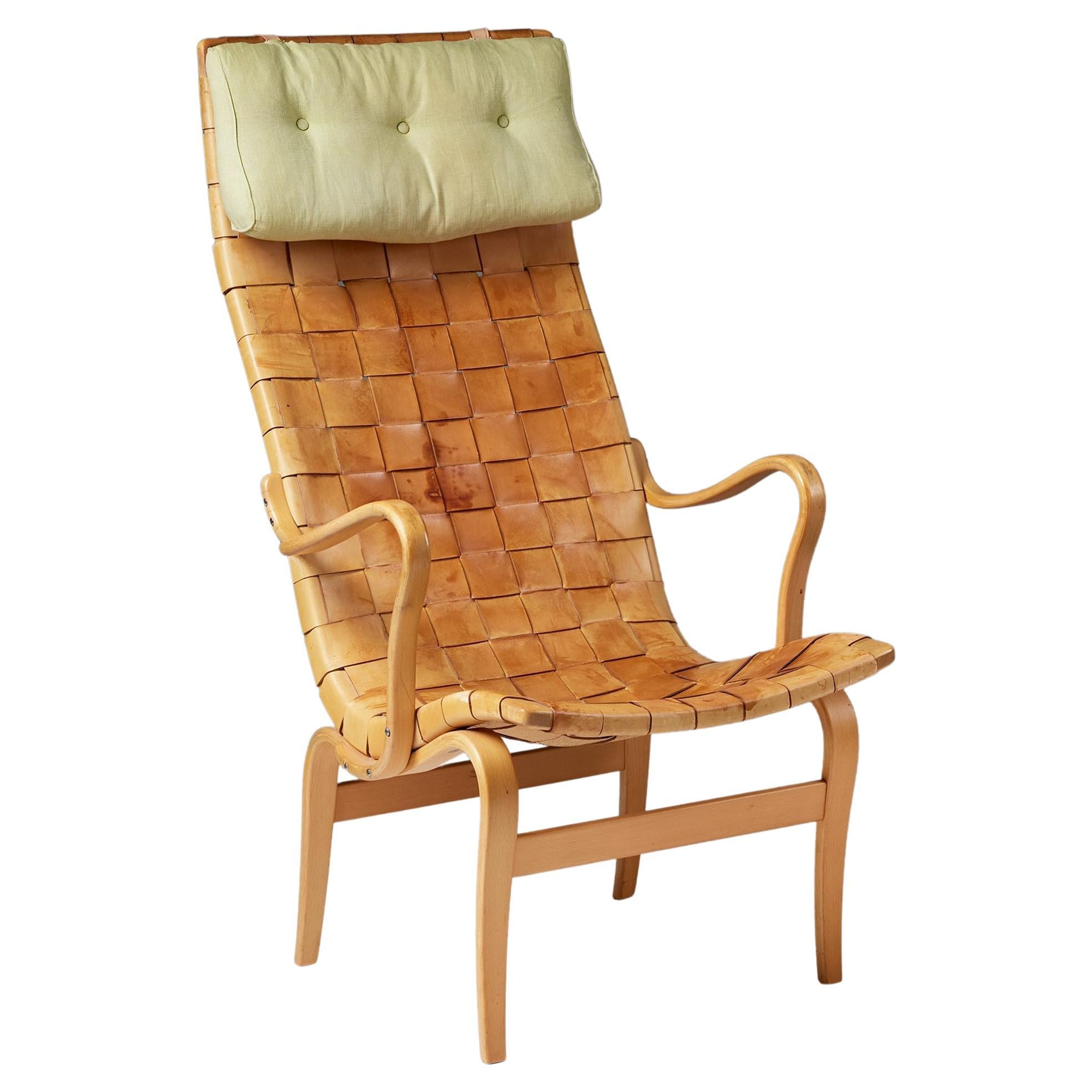 Armchair ‘Eva High’ Designed by Bruno Mathsson for Karl Mathsson, Sweden, 1960