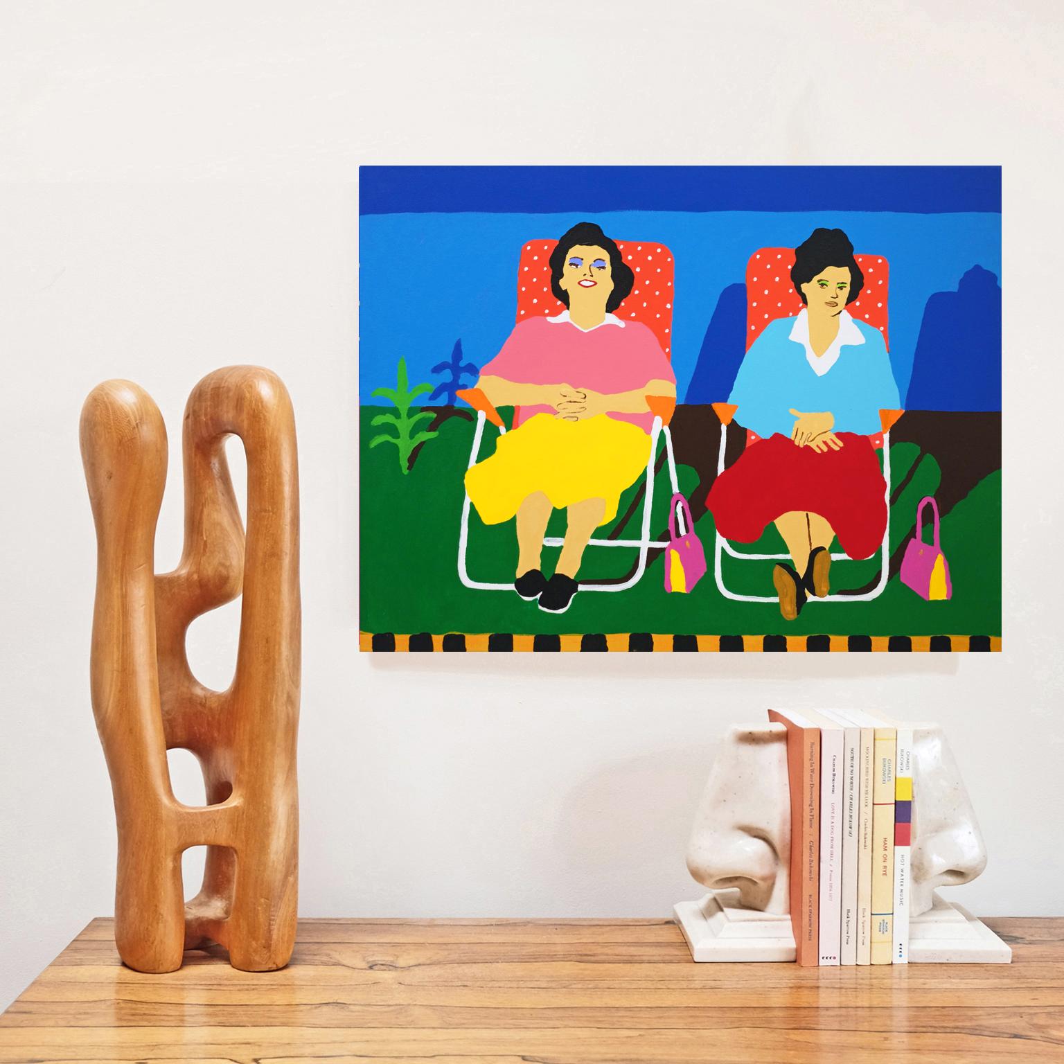 English 'Armchair Experts' Portrait Painting by Alan Fears Pop Art For Sale