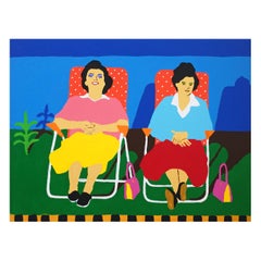 „Armchair Experts“, Porträtgemälde von Alan Fears, Pop Art
