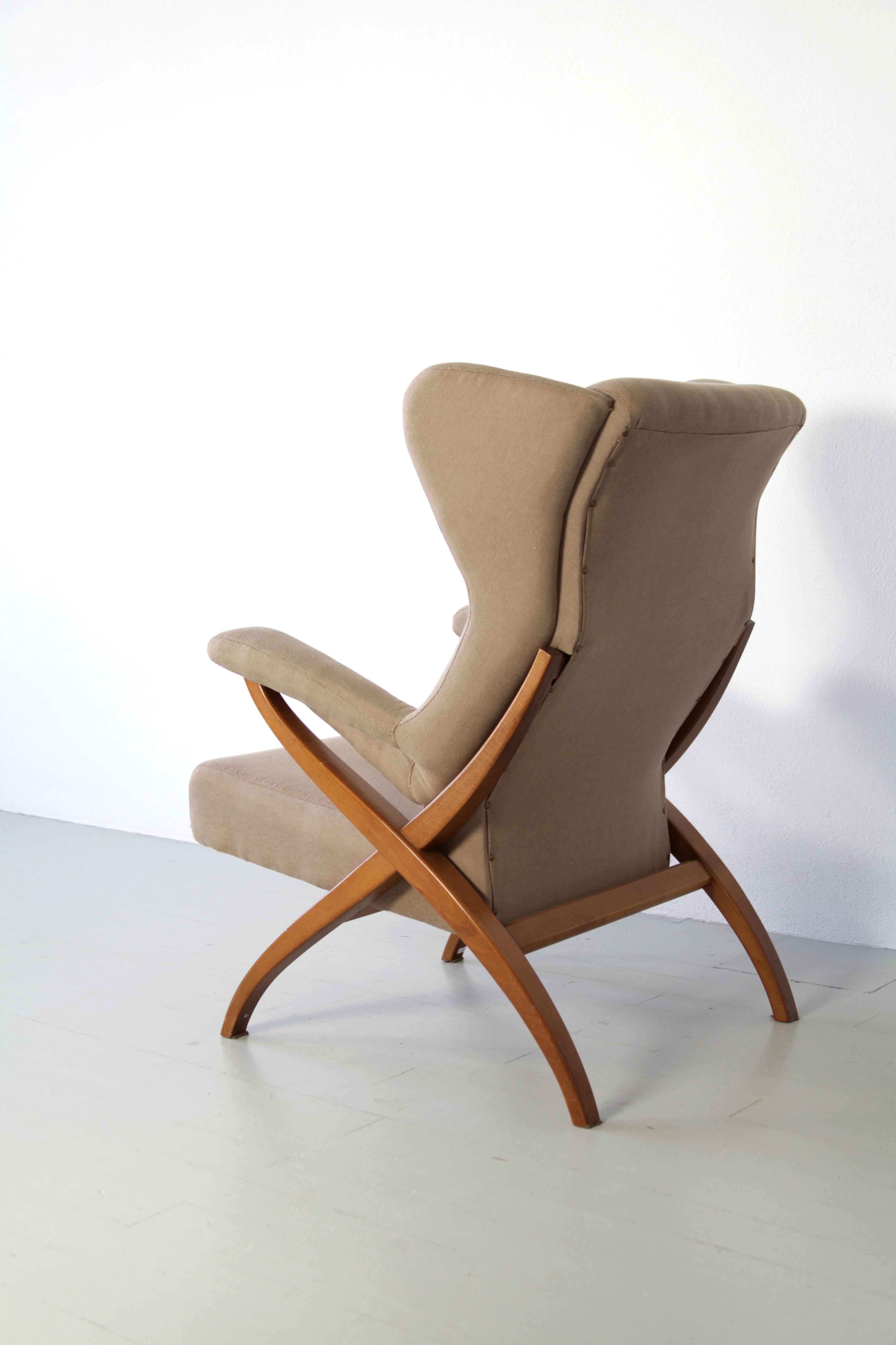 Sessel „Fiorenza“, entworfen 1952 von Franco Albini für Arflex, Italien. (Moderne der Mitte des Jahrhunderts) im Angebot