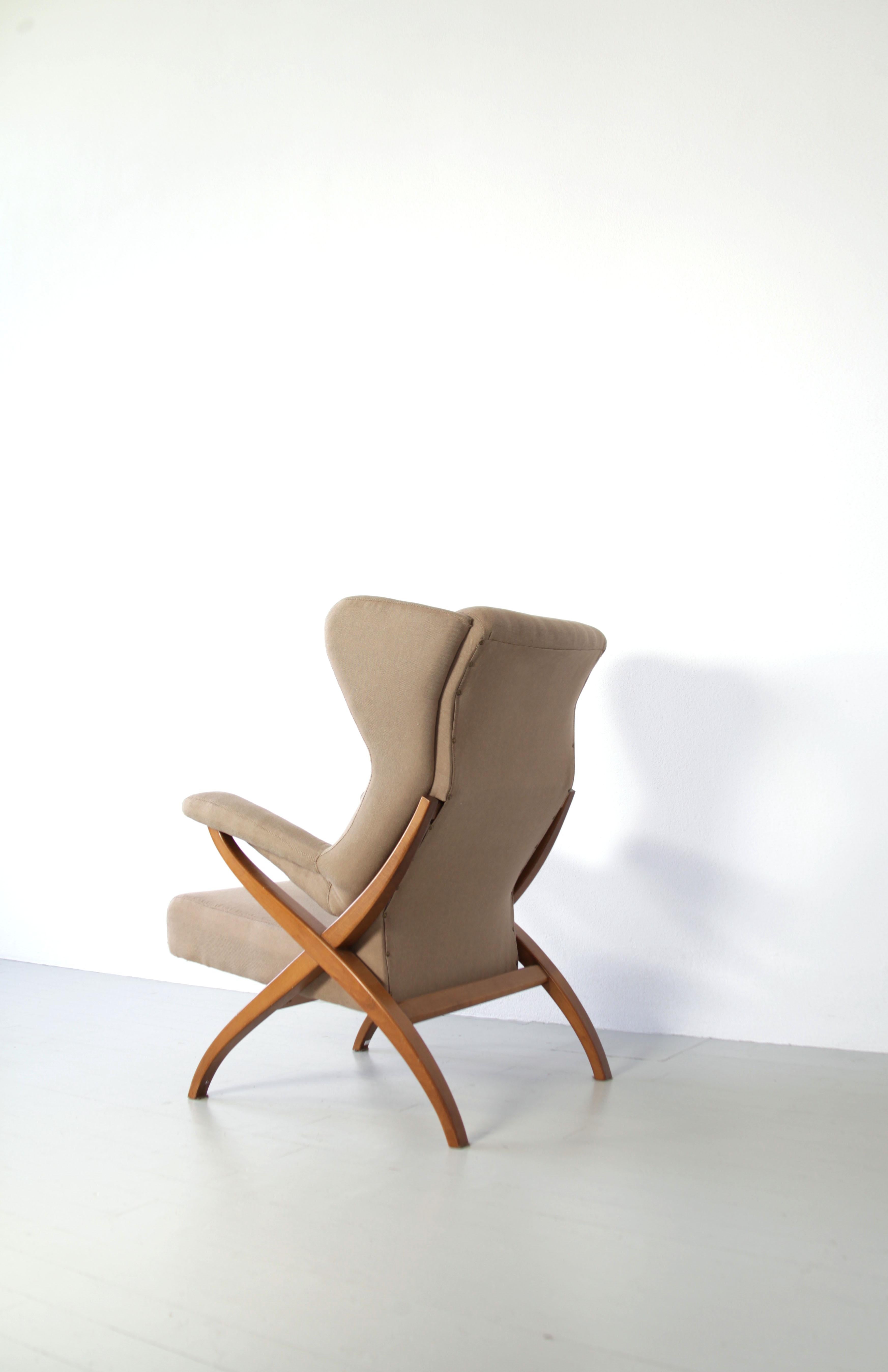 Sessel „Fiorenza“, entworfen 1952 von Franco Albini für Arflex, Italien. (Italienisch) im Angebot