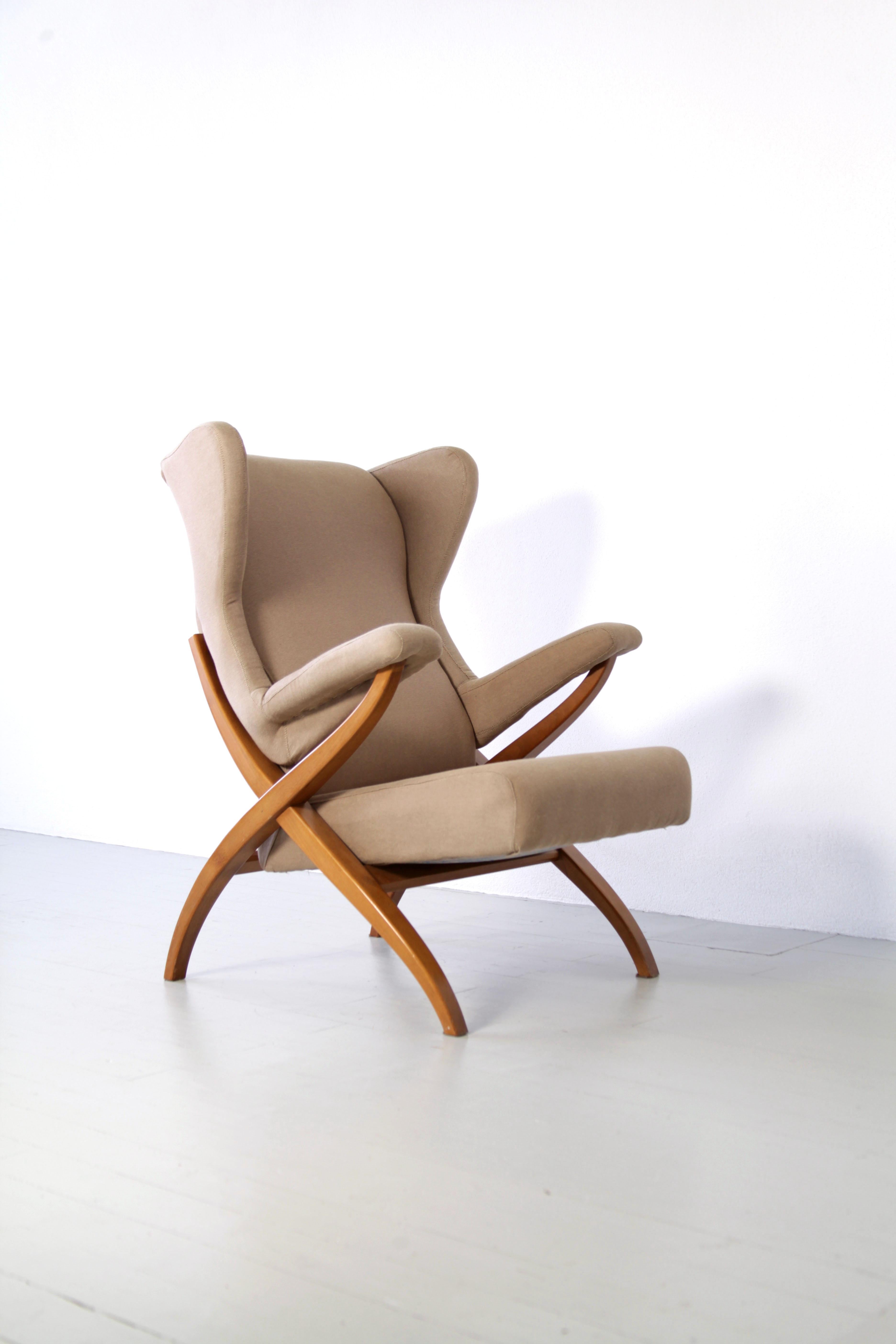 Sessel „Fiorenza“, entworfen 1952 von Franco Albini für Arflex, Italien. im Angebot 1