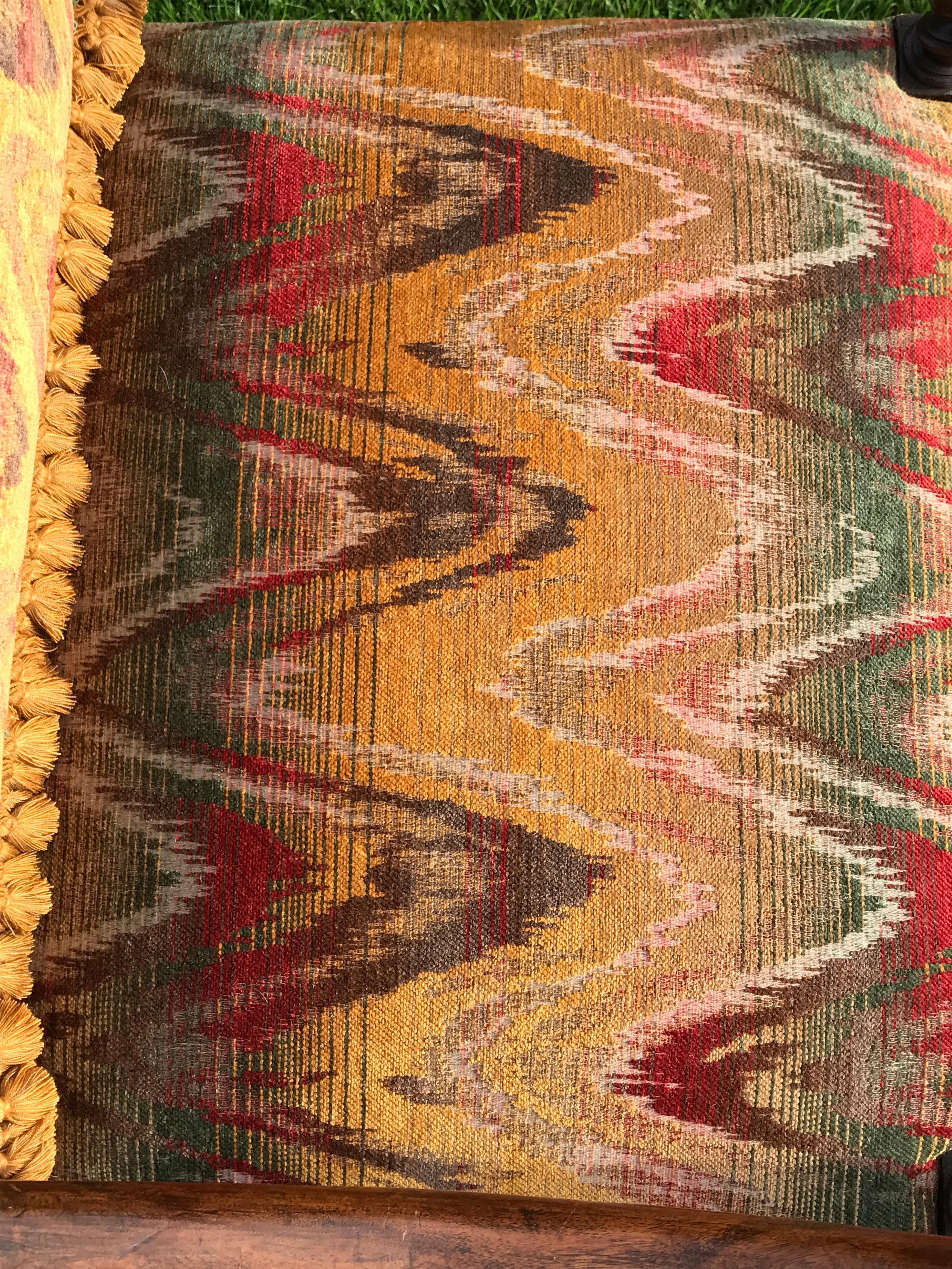 Armlehnstuhl, Flemish Nussbaum gepolstert Bargello Scroll Arm Barley twist Barock im Angebot 8