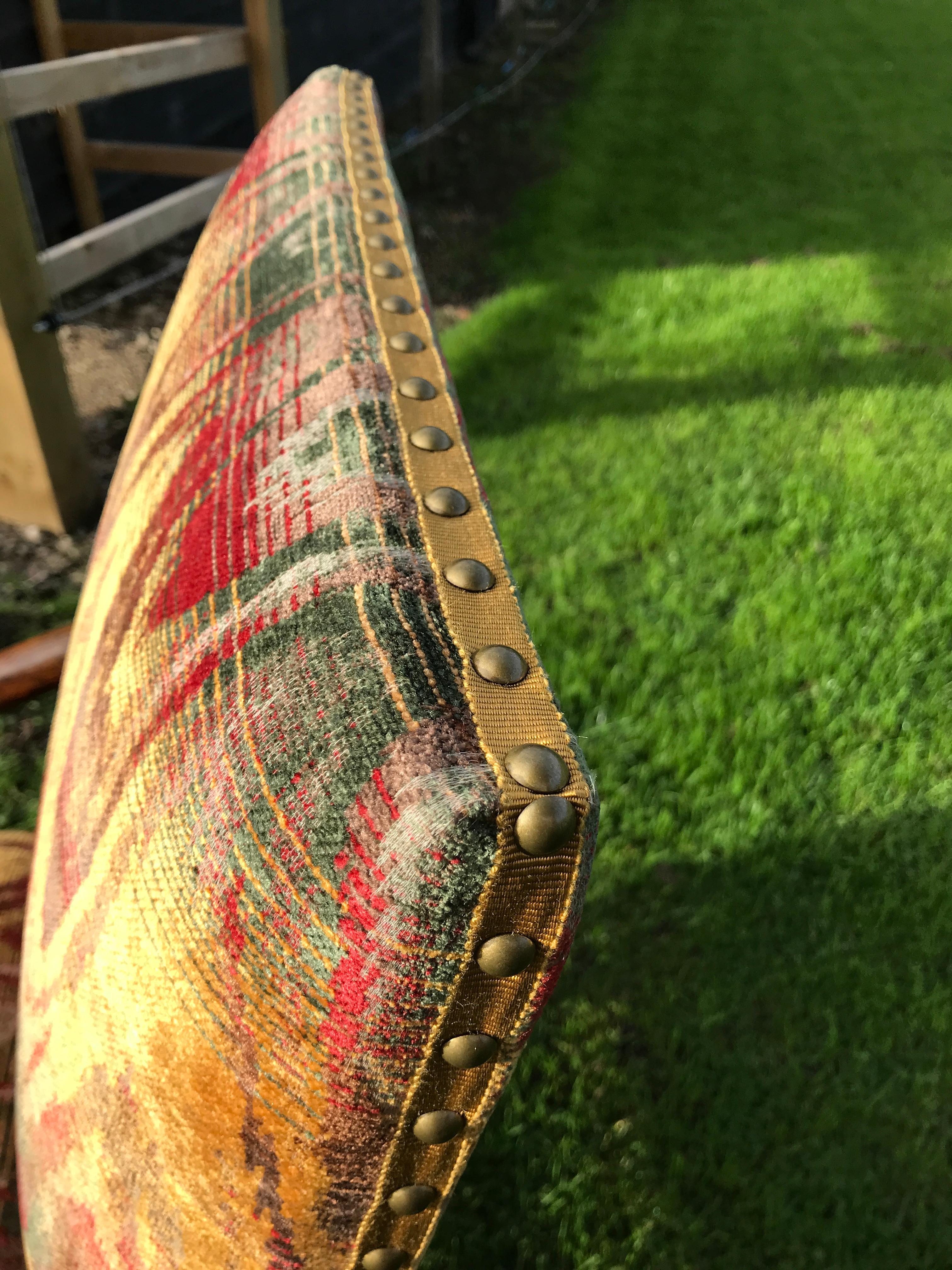 Armlehnstuhl, Flemish Nussbaum gepolstert Bargello Scroll Arm Barley twist Barock im Angebot 11
