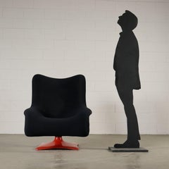 Armchair for Meblo Fabric Foam Padding Vintage, Italy, 1970s