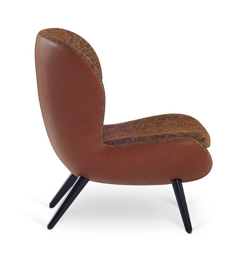 Moderne Structure du fauteuil en matériau composite Piétement Ebène Moka mat ou Laqué noir mat en vente