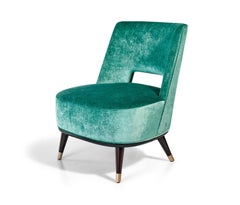 Armchair Frame Made Solid Timber and  Wood Lacquered Finish Feet Caps