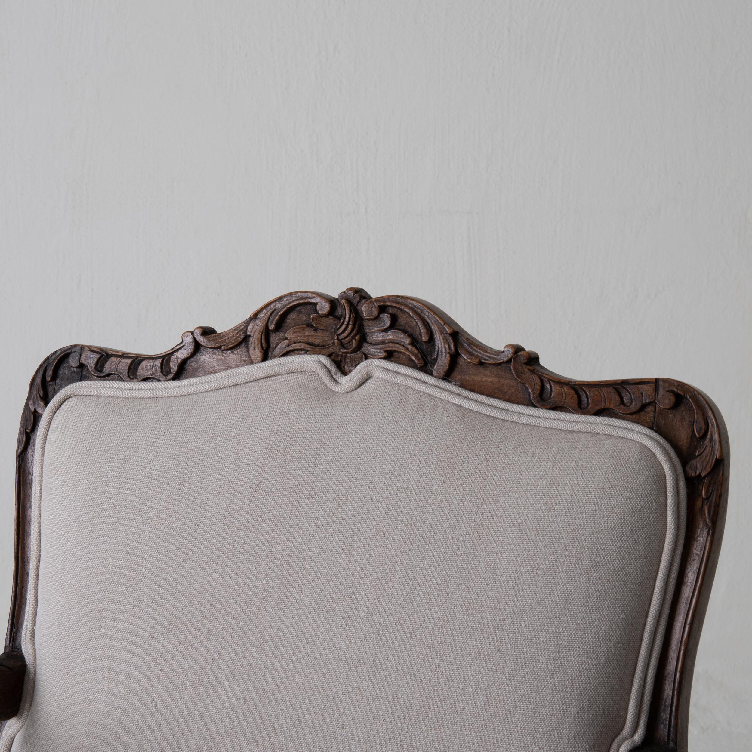 french linen armchair