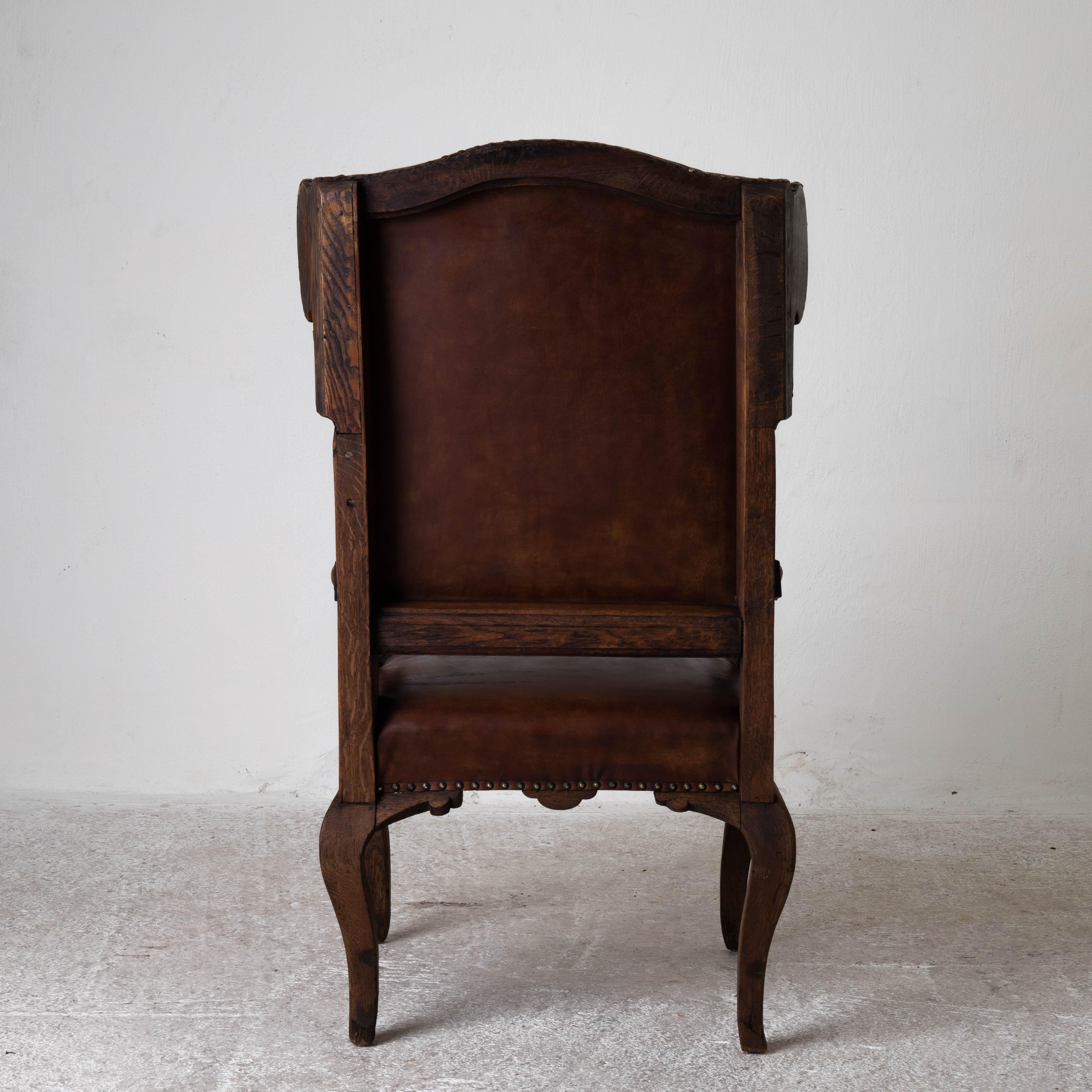 Armchair French Wingback Rococo Period 18th Century France 2