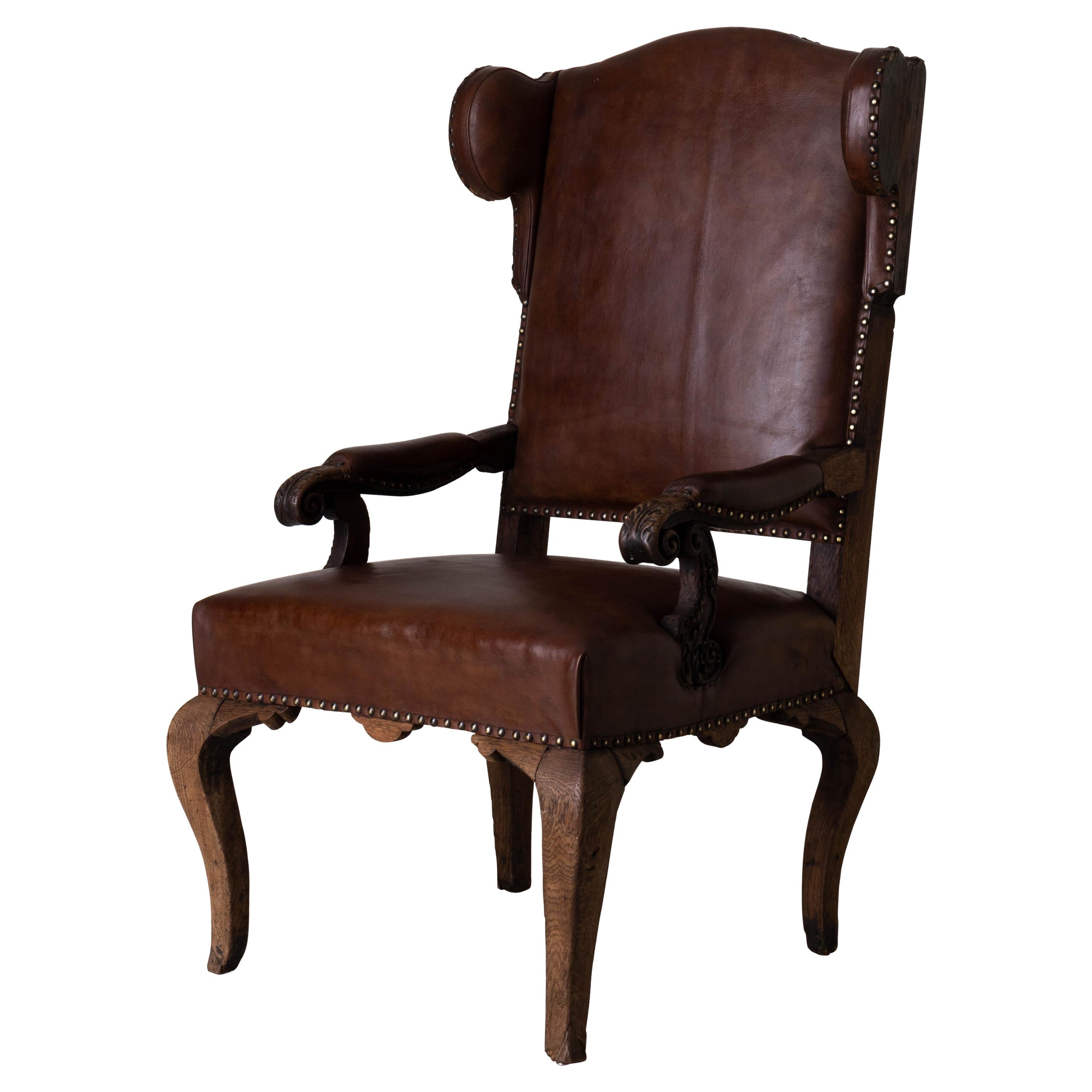 Armchair French Wingback Rococo Period 18th Century France