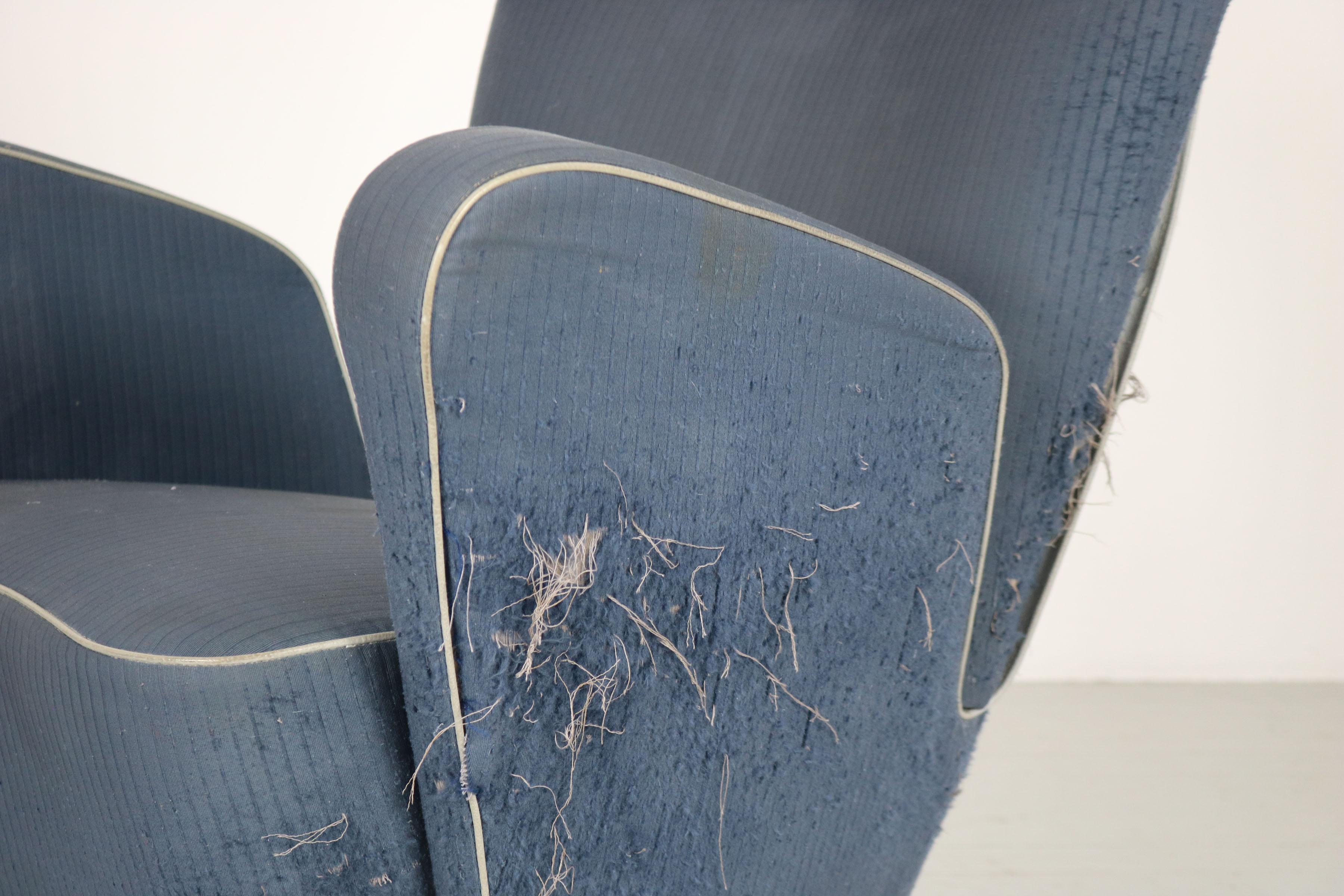 Armchair from the first-class cabin of the Italian express train Settebello, 50s For Sale 5