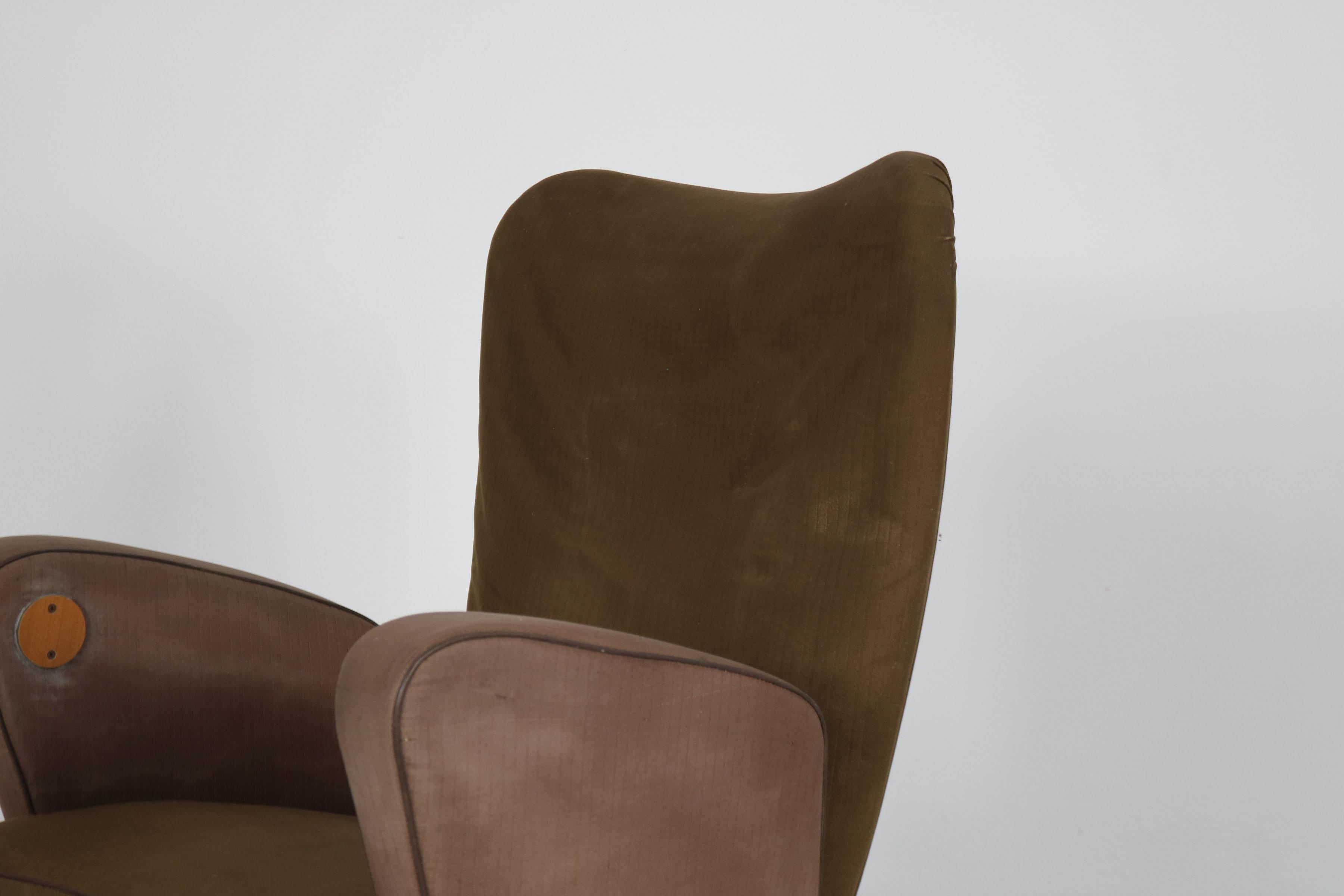 Armchair from the first-class cabin of the Italian express train Settebello, 50s For Sale 5