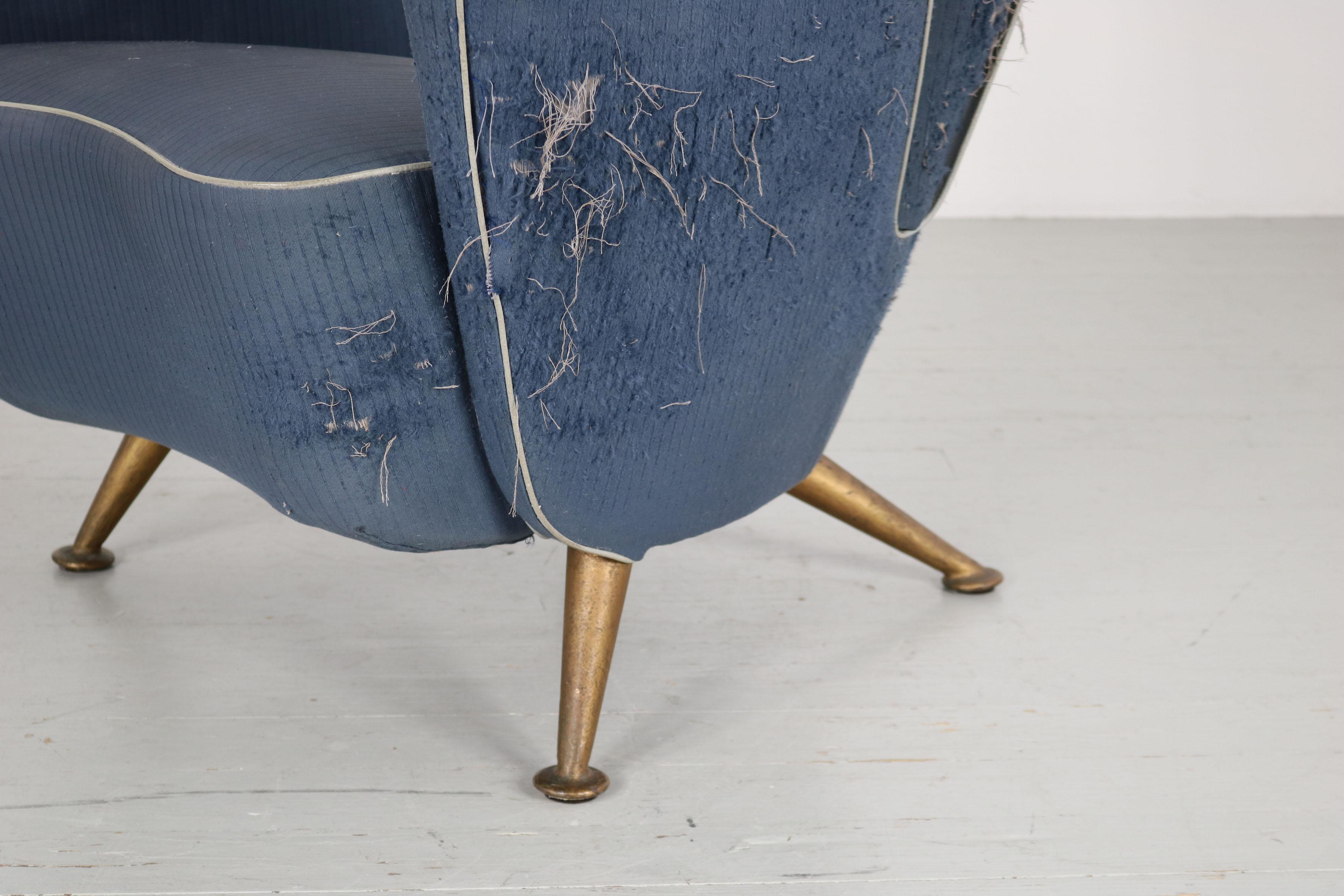Armchair from the first-class cabin of the Italian express train Settebello, 50s For Sale 6